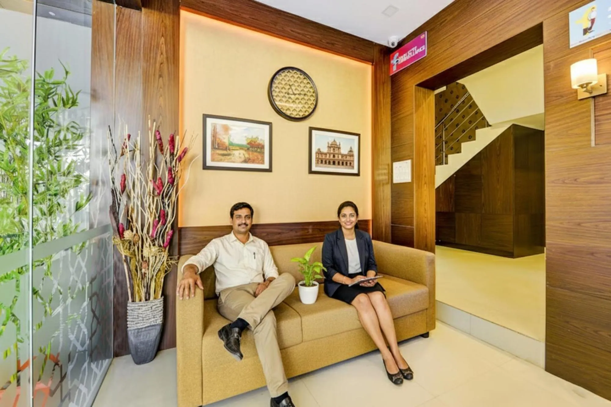 Lobby or reception in FabHotel Sky Bay Residency - Near Kodambakkam Railway Station