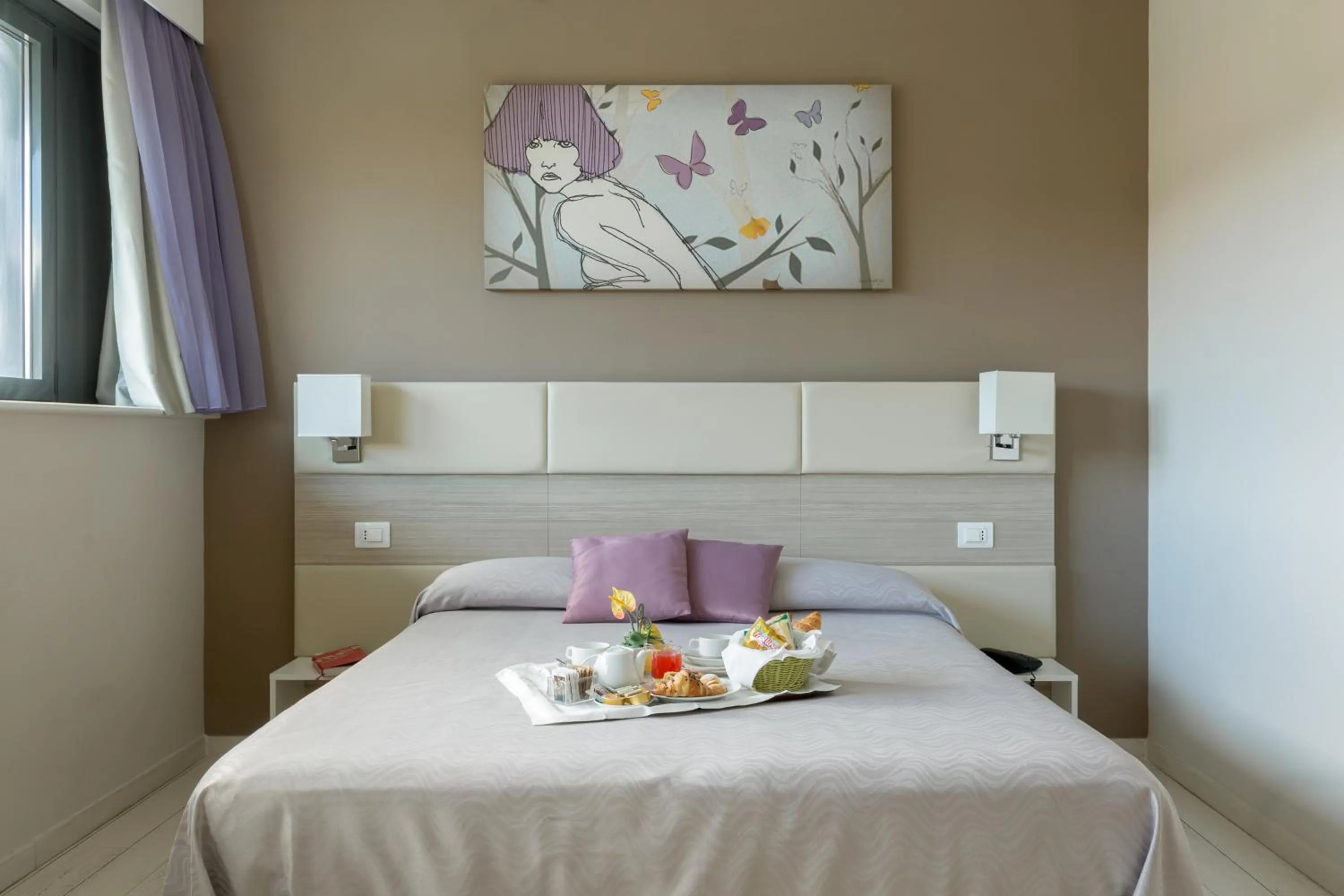 Bed in Hotel Cristina