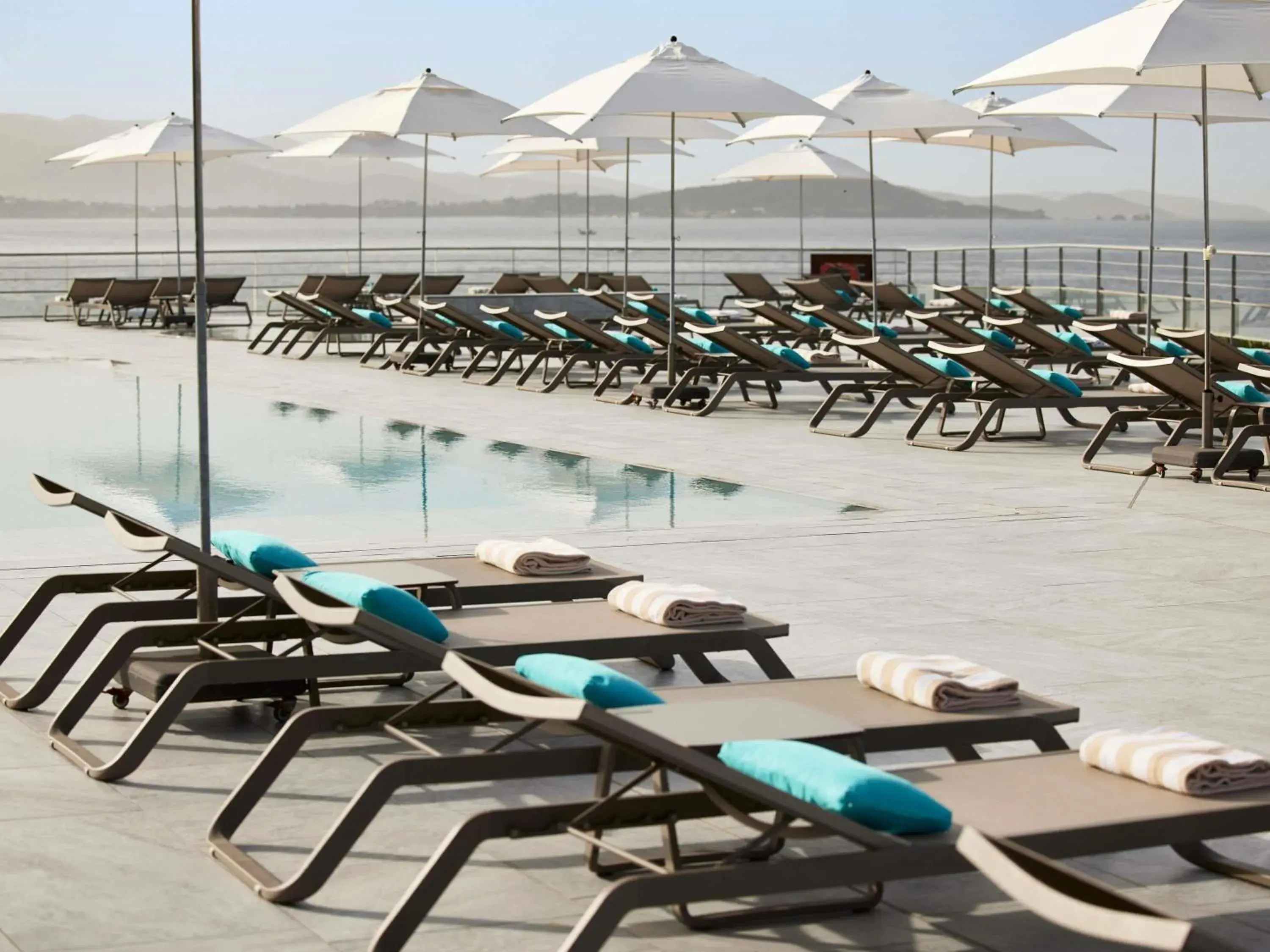 Pool view in Sofitel Golfe d'Ajaccio Thalassa Sea & Spa Pool view in Sofitel Golfe d'Ajaccio Thalassa Sea & Spa