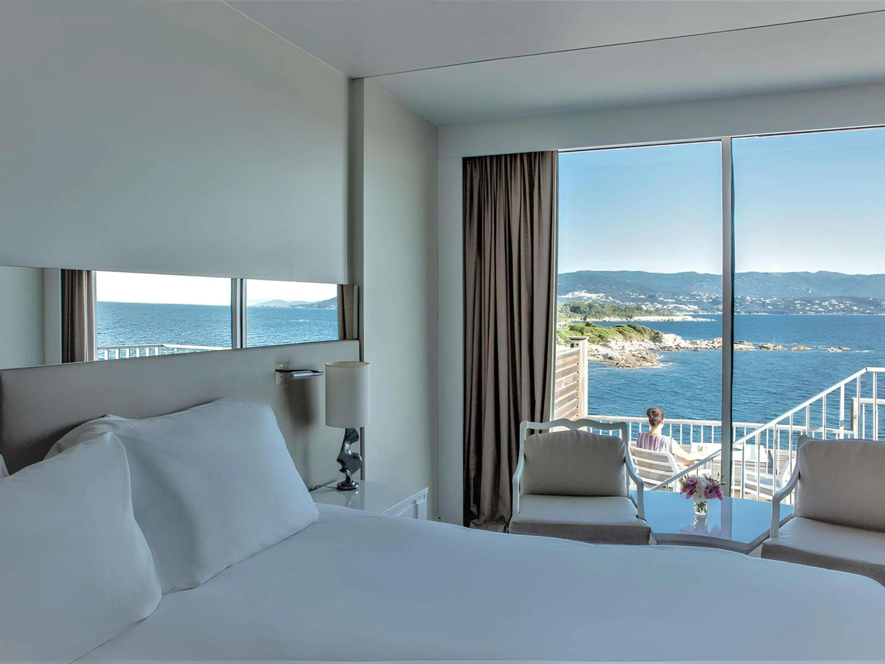 Bedroom, Bed in Sofitel Golfe d'Ajaccio Thalassa Sea & Spa