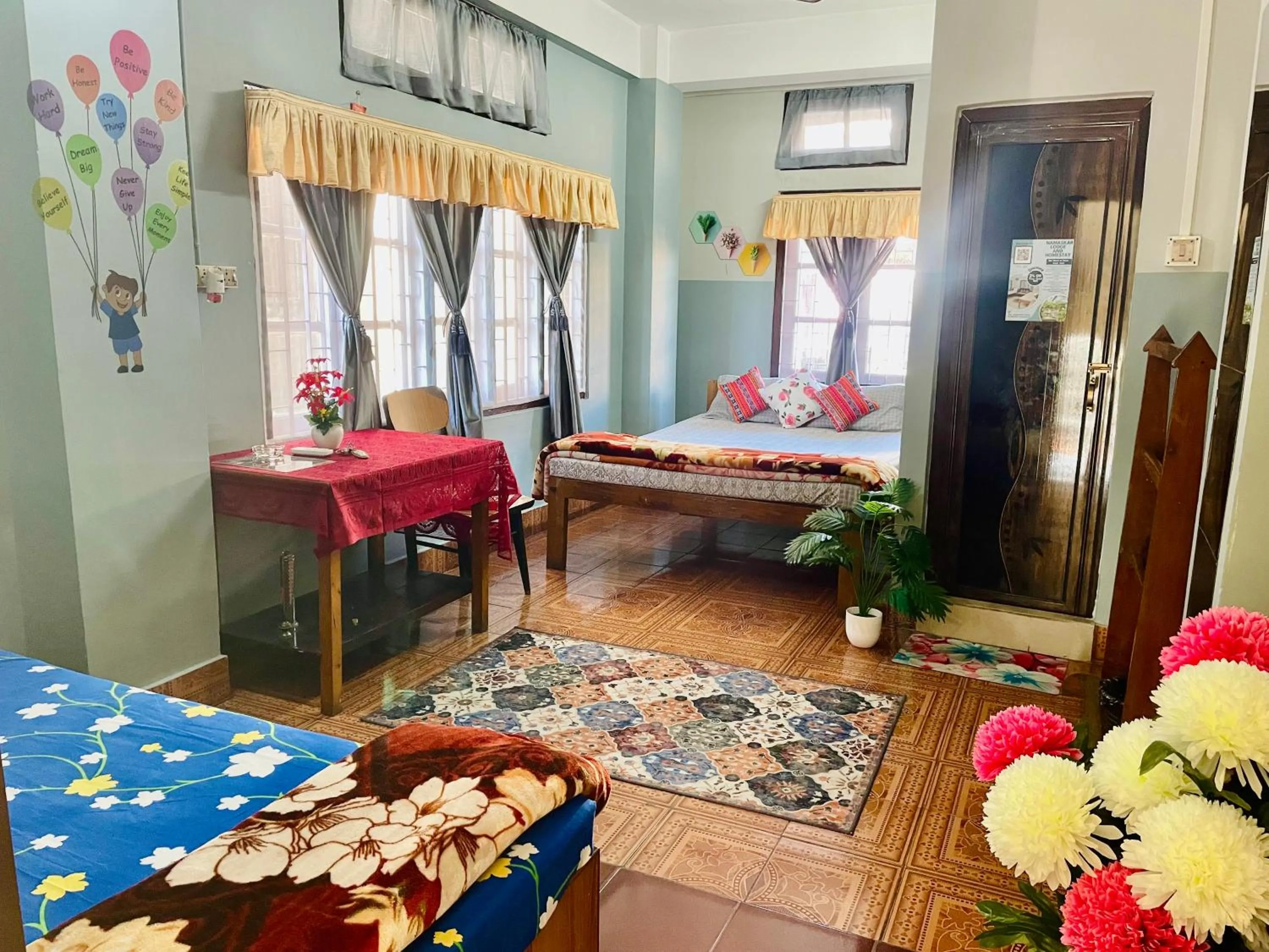 Bed in Namaskar Lodge and Homestay