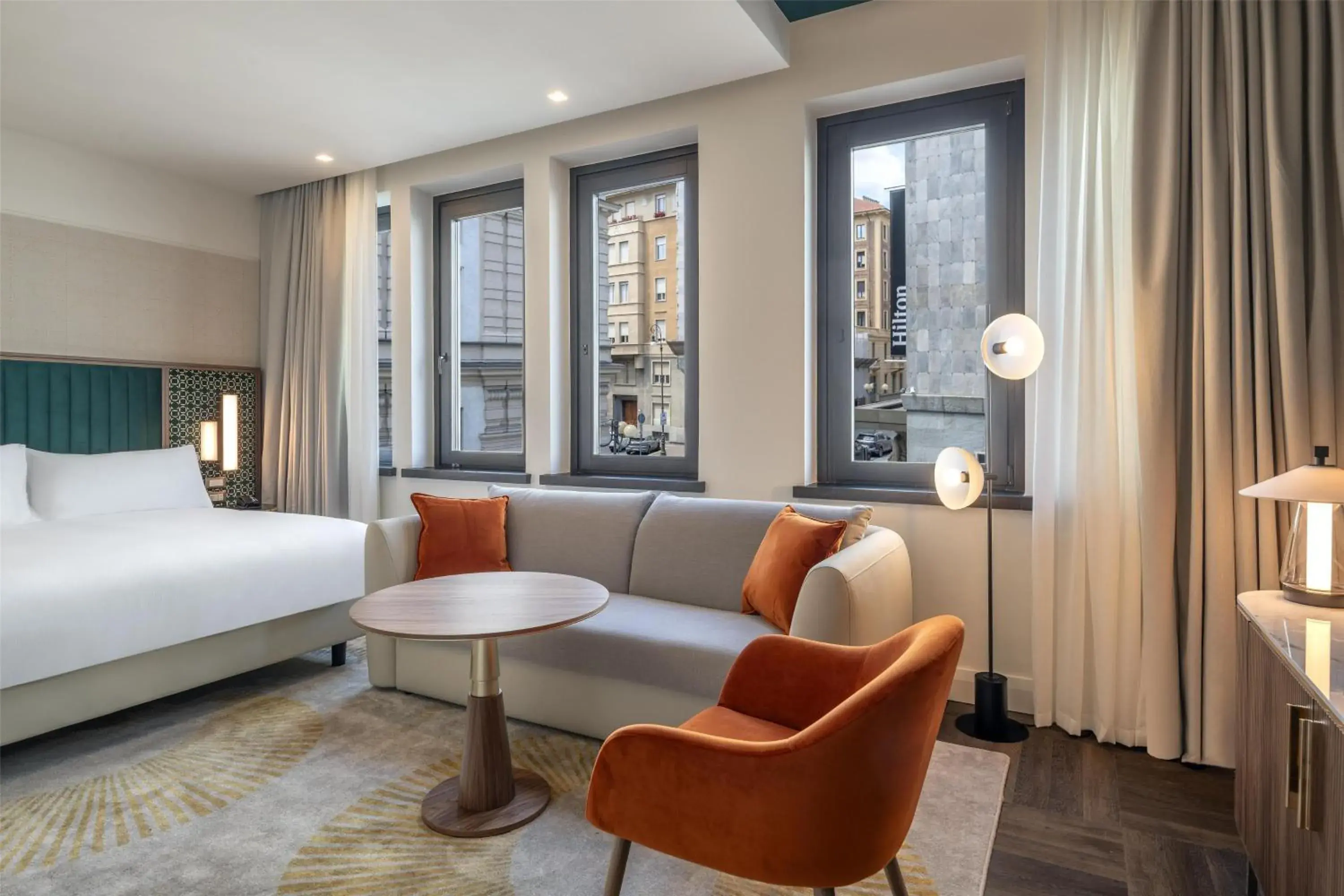 Living room, Bed in Hilton Turin Centre Living room, Bed in Hilton Turin Centre