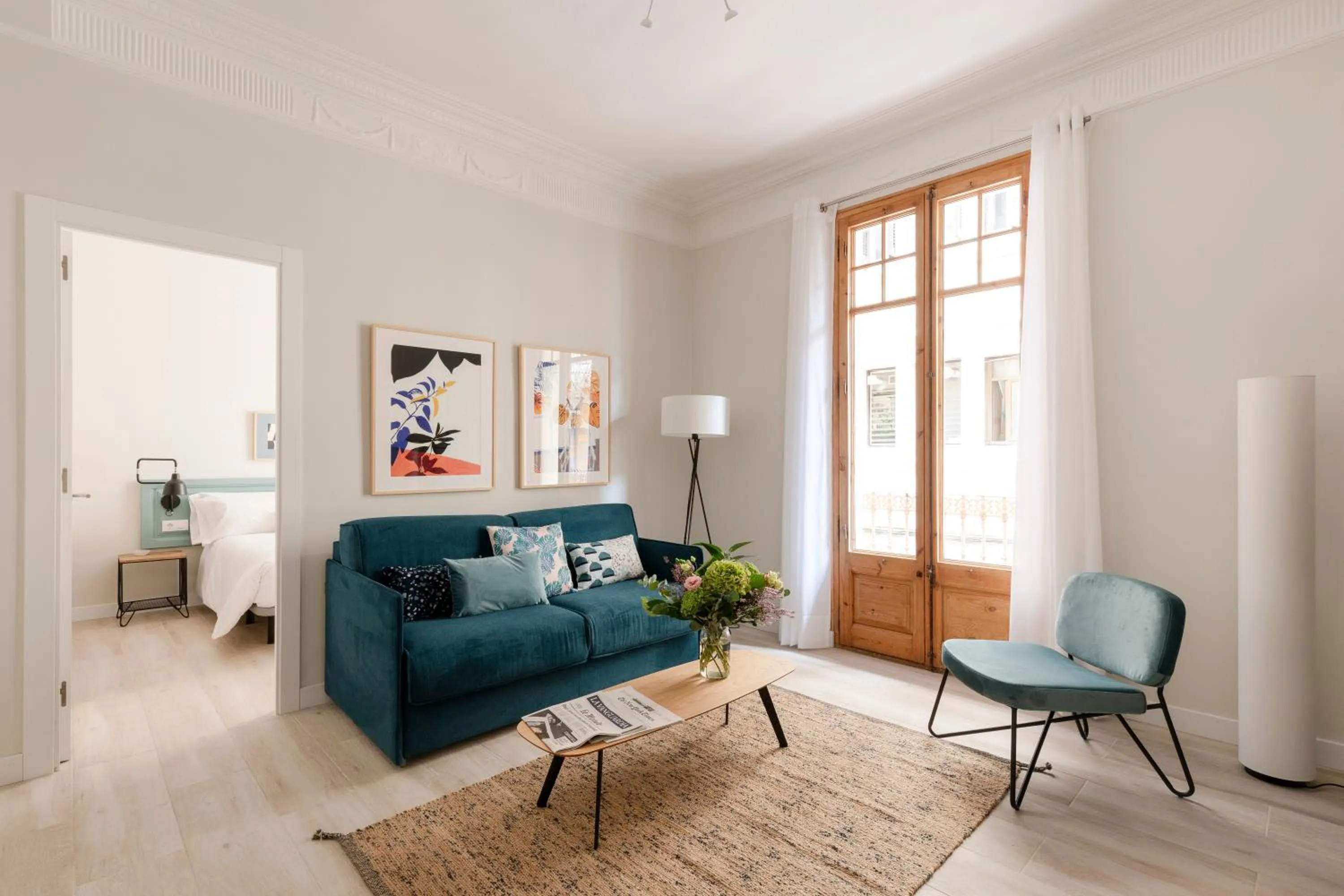 Living room in Aspasios Gracia Apartments