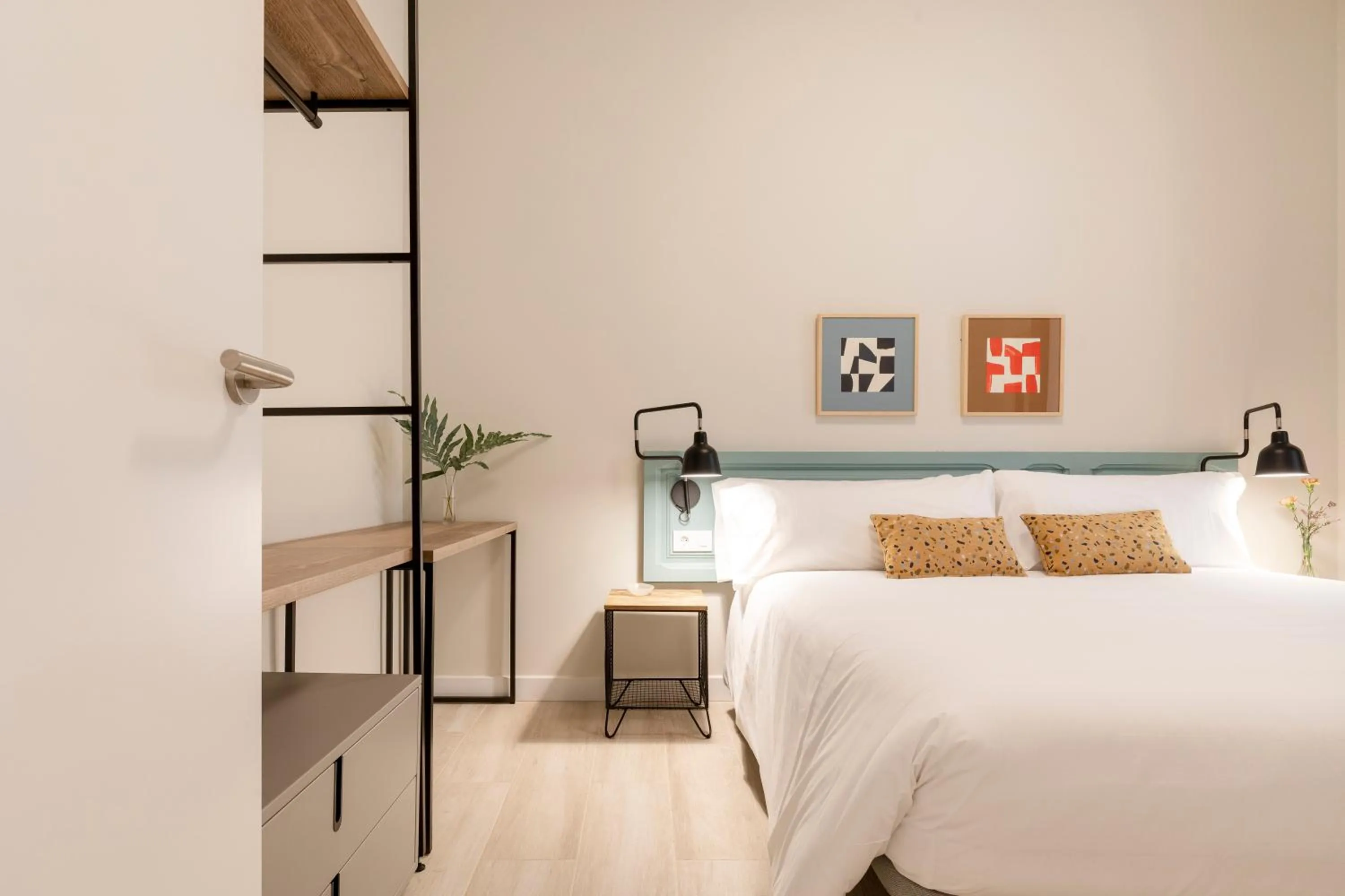 Bed in Aspasios Gracia Apartments