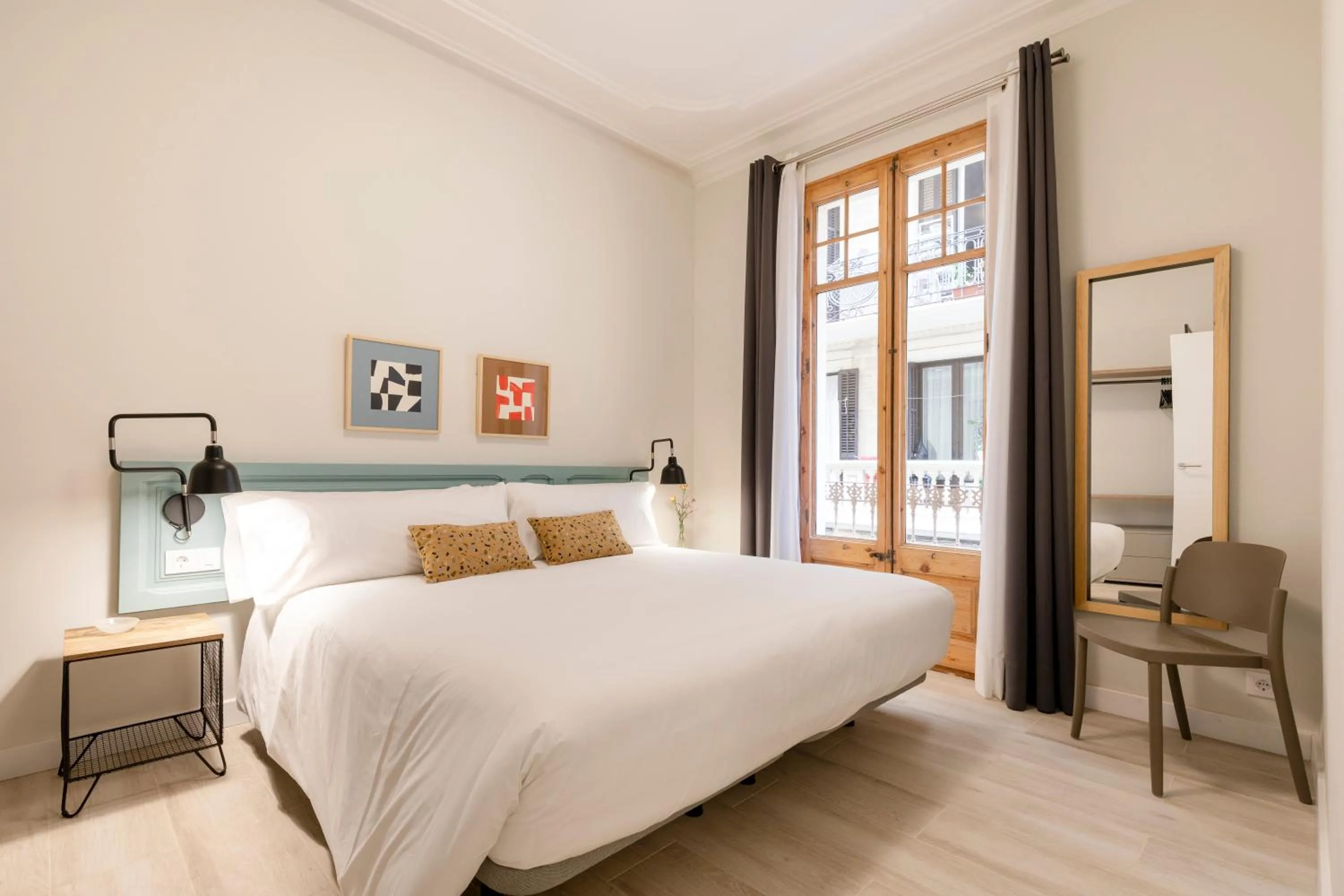 Bed in Aspasios Gracia Apartments