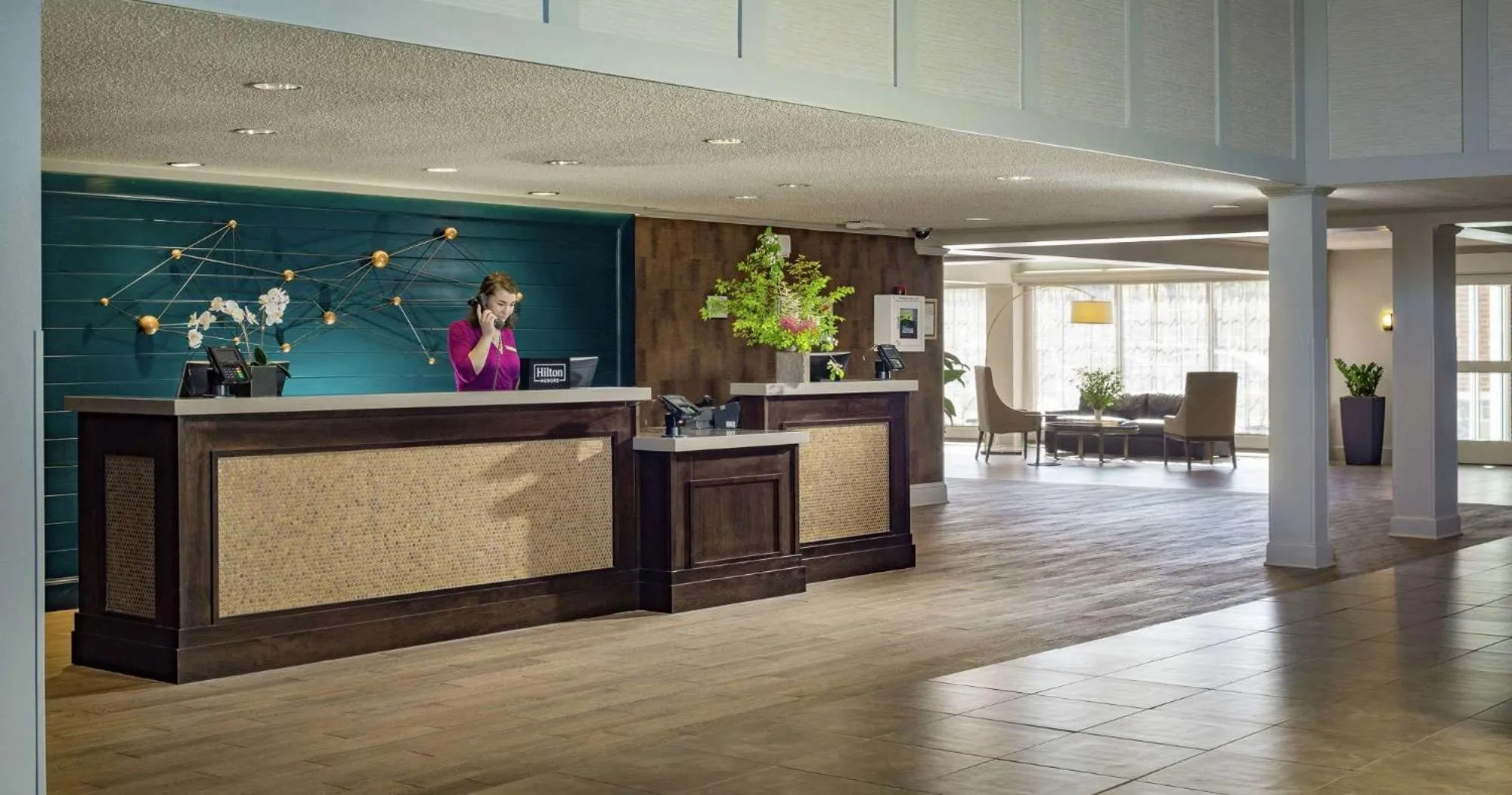 Lobby or reception in DoubleTree by Hilton Hotel Burlington Vermont