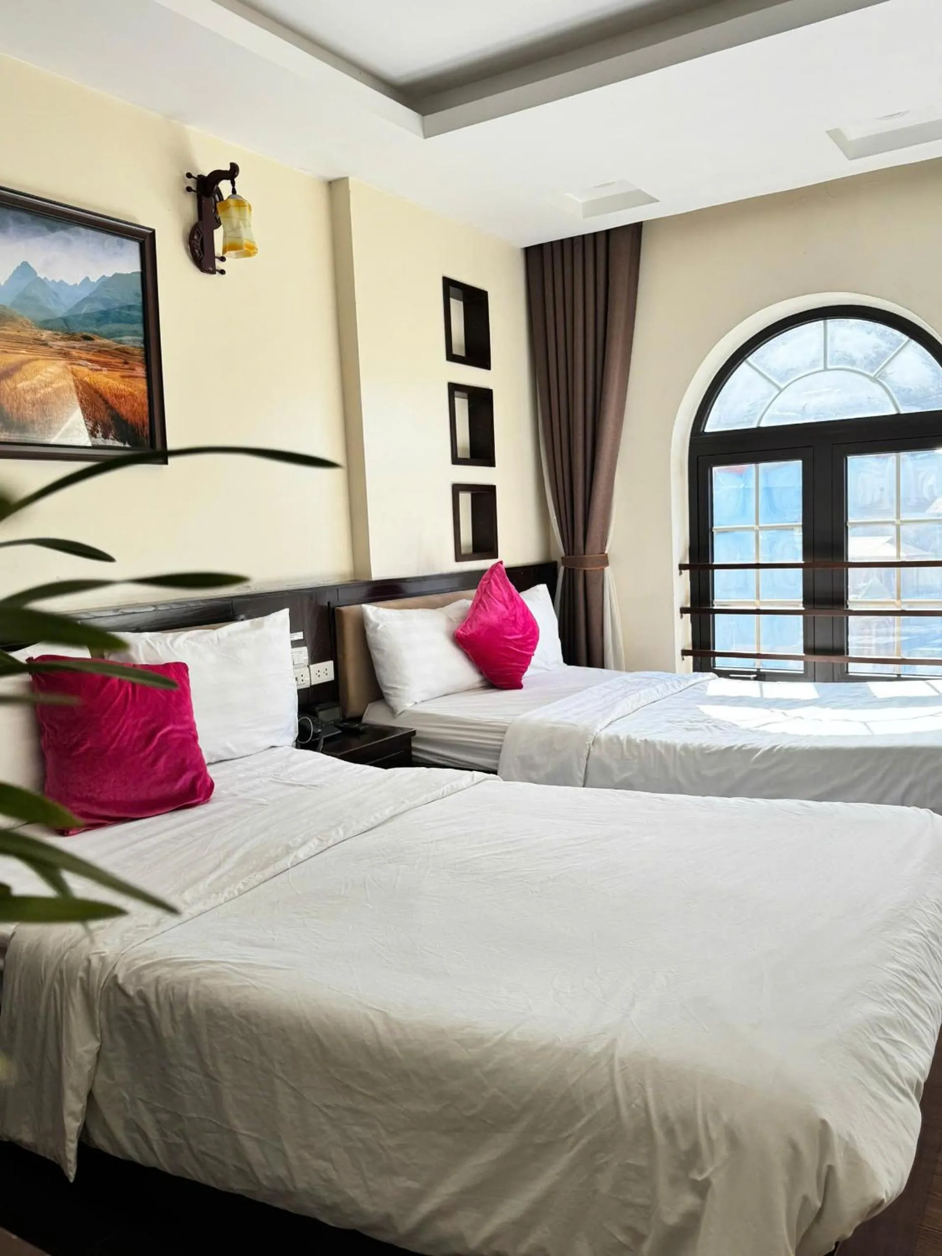 View (from property/room), Bed in Sapphire Sapa Hotel
