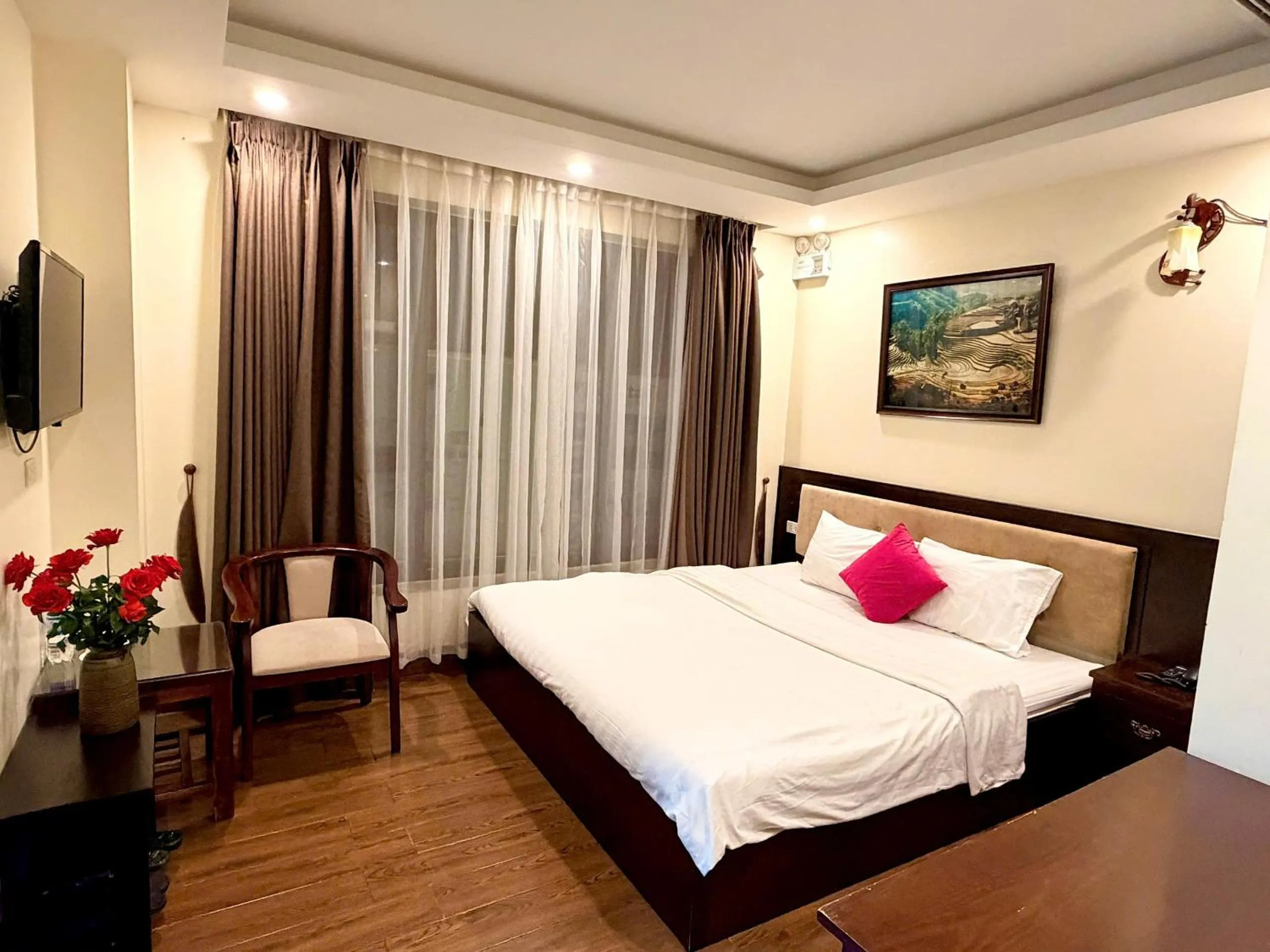 Bed in Sapphire Sapa Hotel