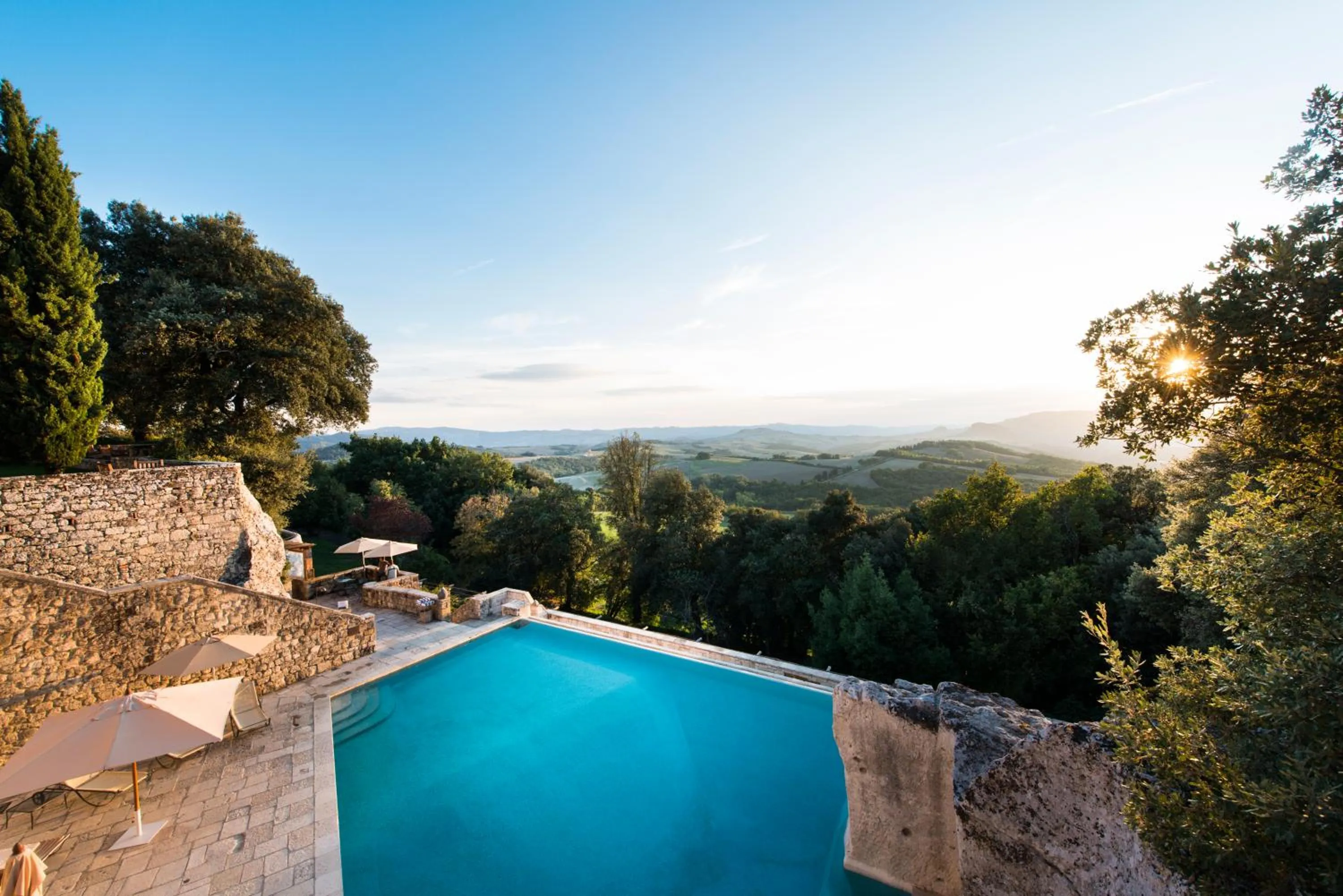Swimming pool in Borgo Pignano Tuscany