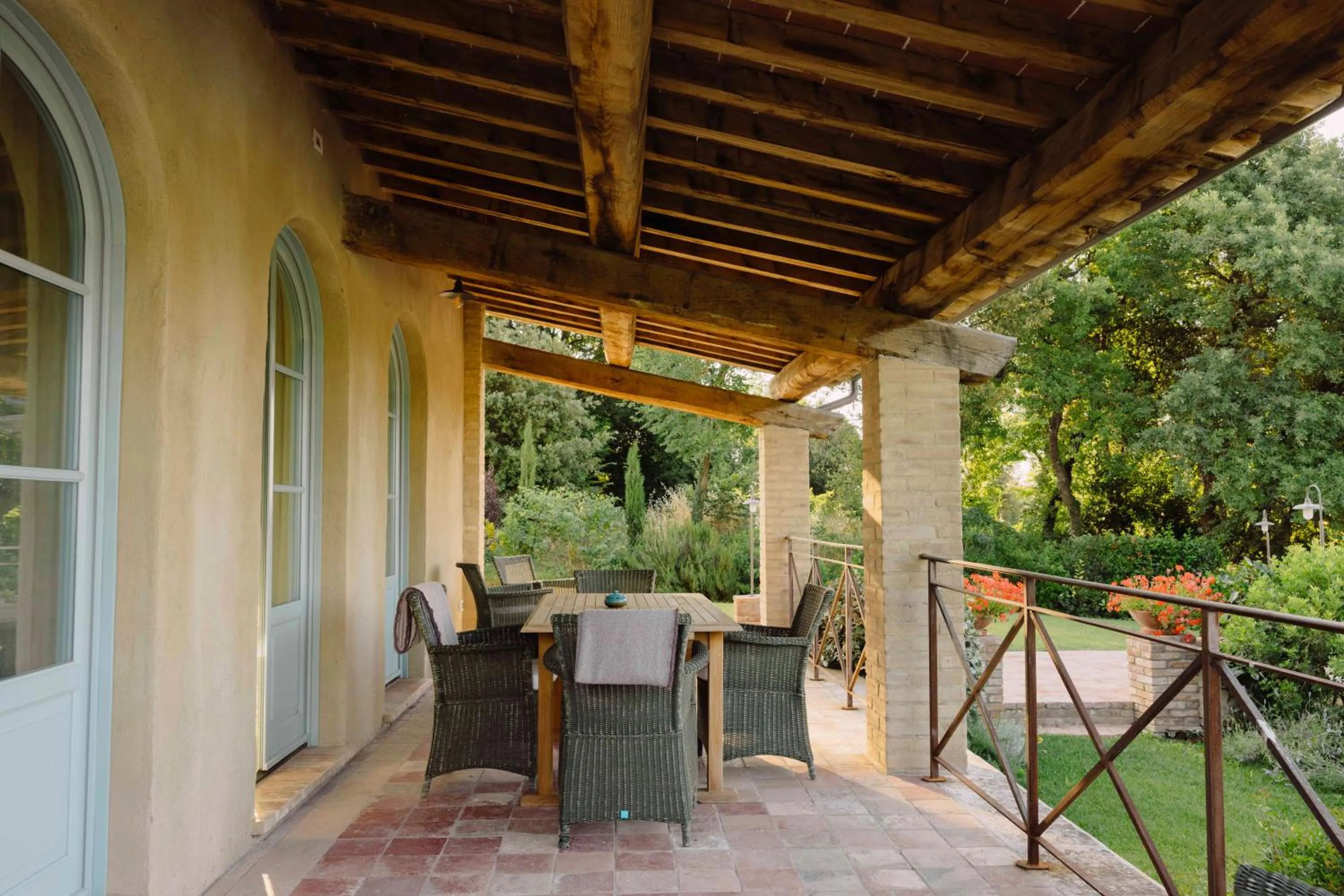 Patio in Borgo Pignano Volterra Tuscany