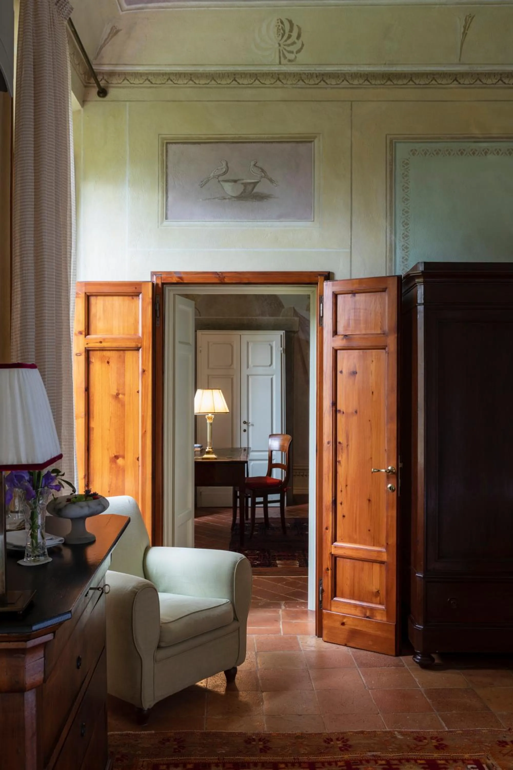 Bedroom, Bed in Borgo Pignano Volterra Tuscany