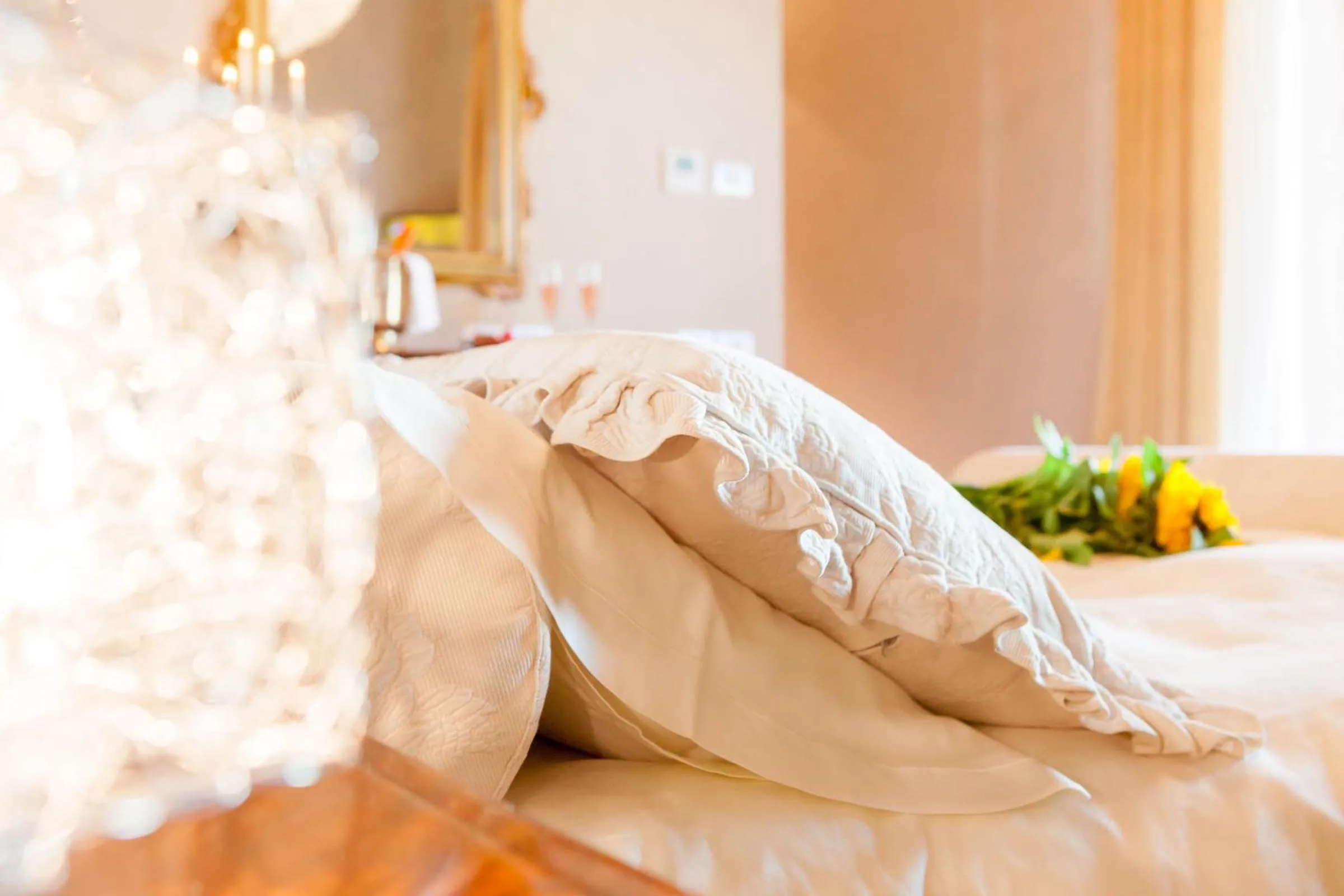 Bed in Quercia Belvedere Relais