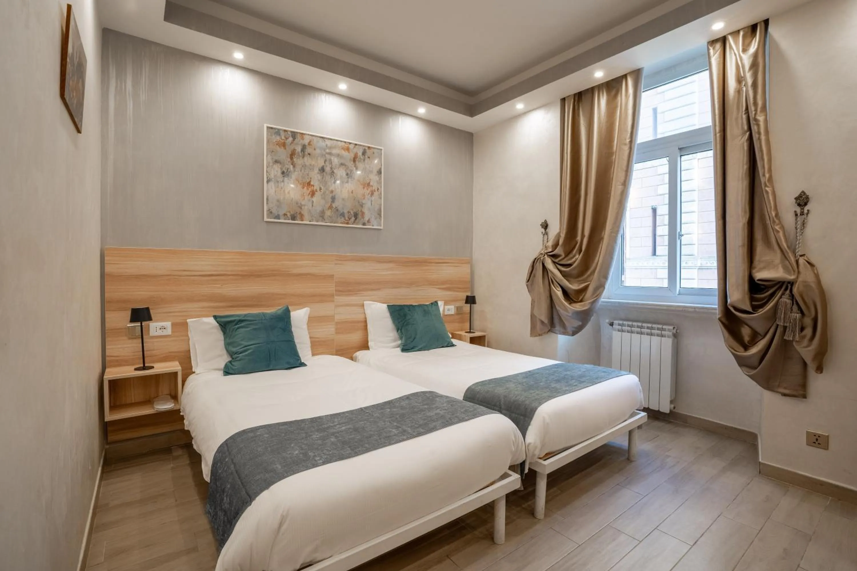 Bedroom, Bed in Drago D'Oro GUESTHOUSE - accross from metro Vittorio Emanuele