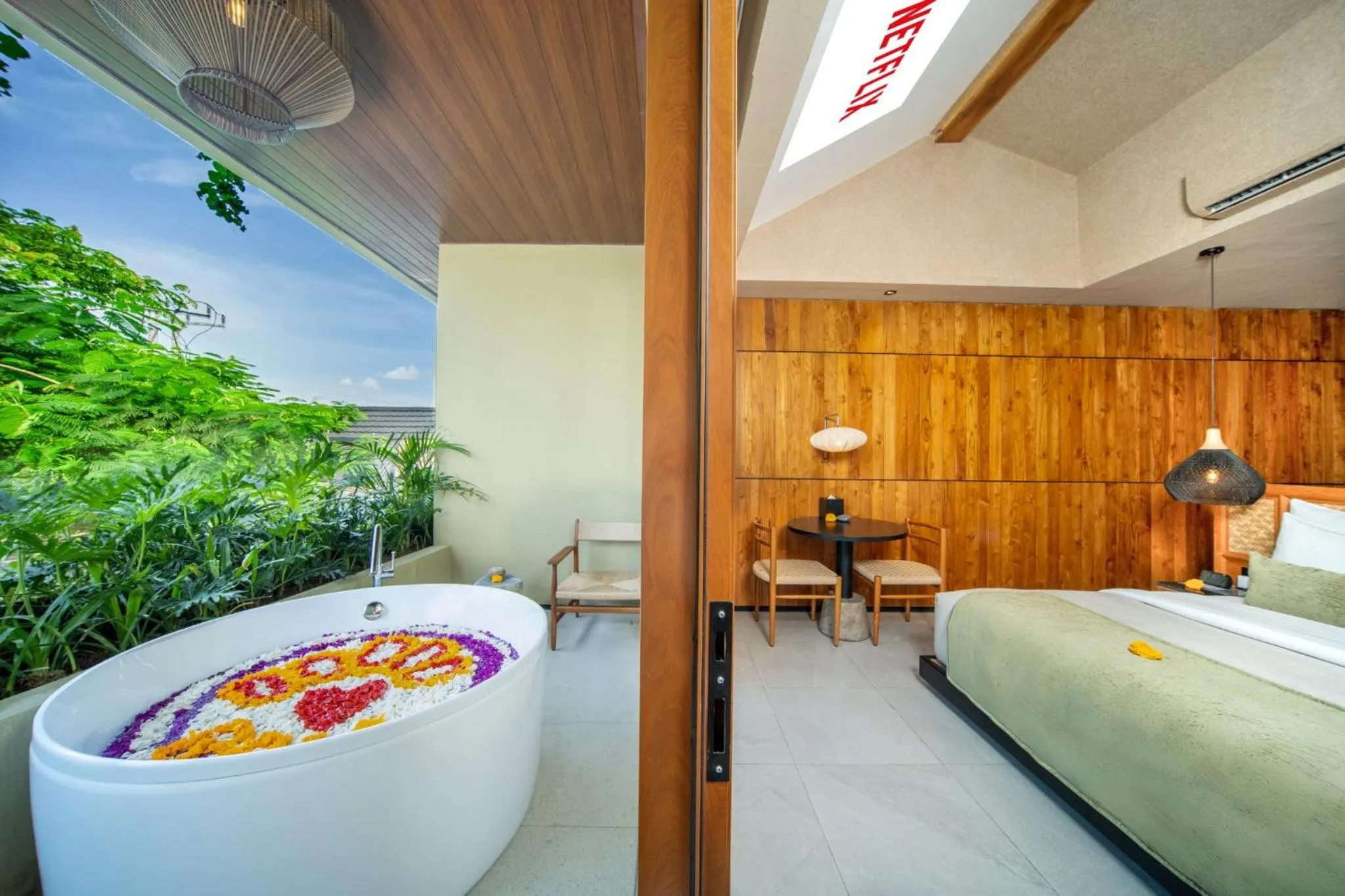 View (from property/room), Bed in Sini Vie Resort & Spa Seminyak by Ini Vie Hospitality