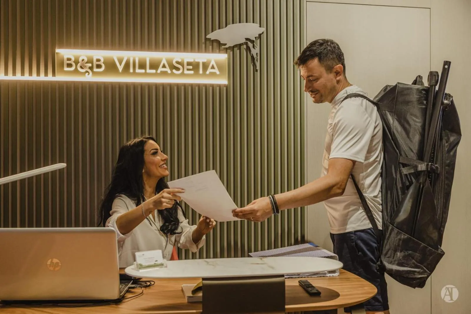 Lobby or reception in B&B Villa Seta