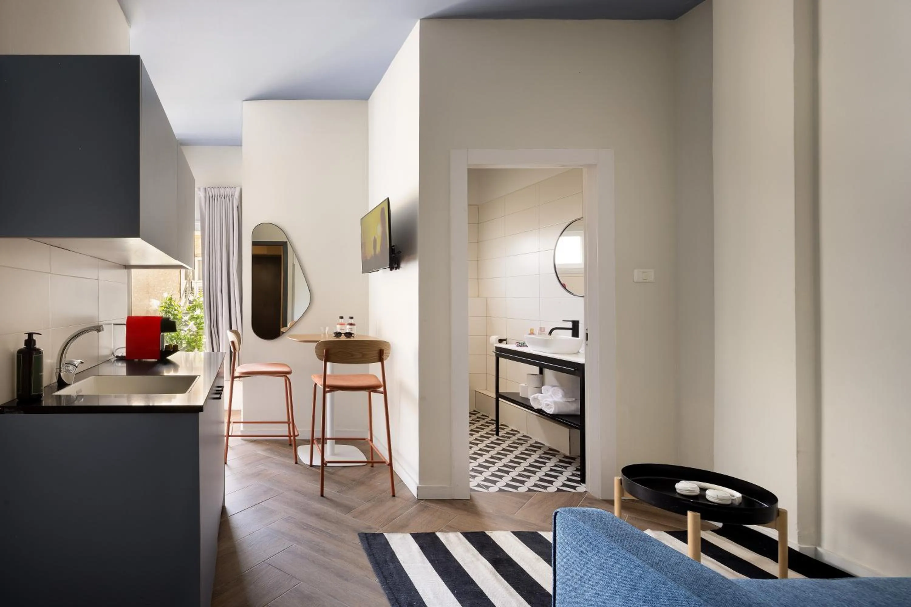 kitchen in Monochrome - by Loginn Tel-Avivian hotels