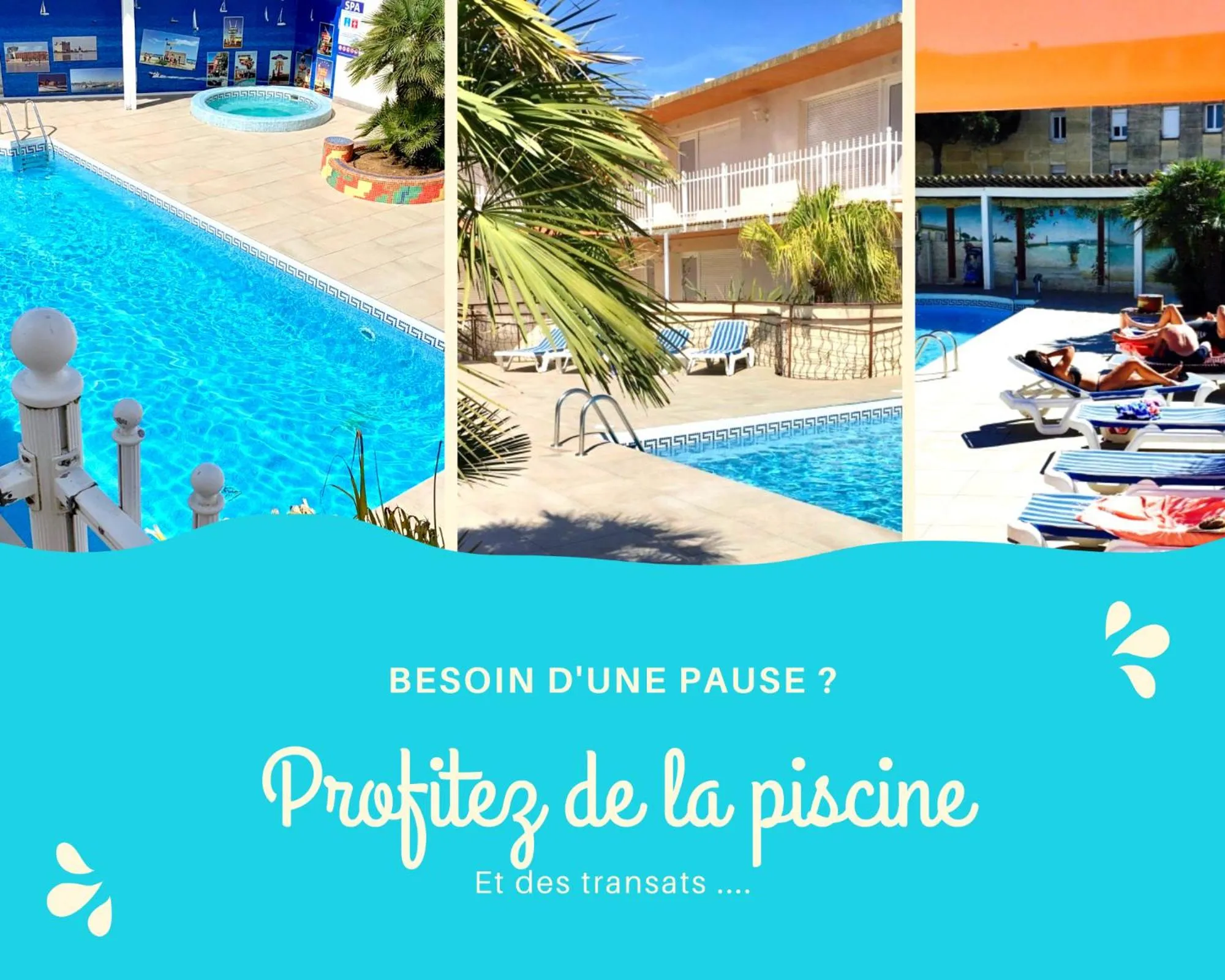 Facade/entrance in Amerique Hotel Palavas - Piscine - Plage
