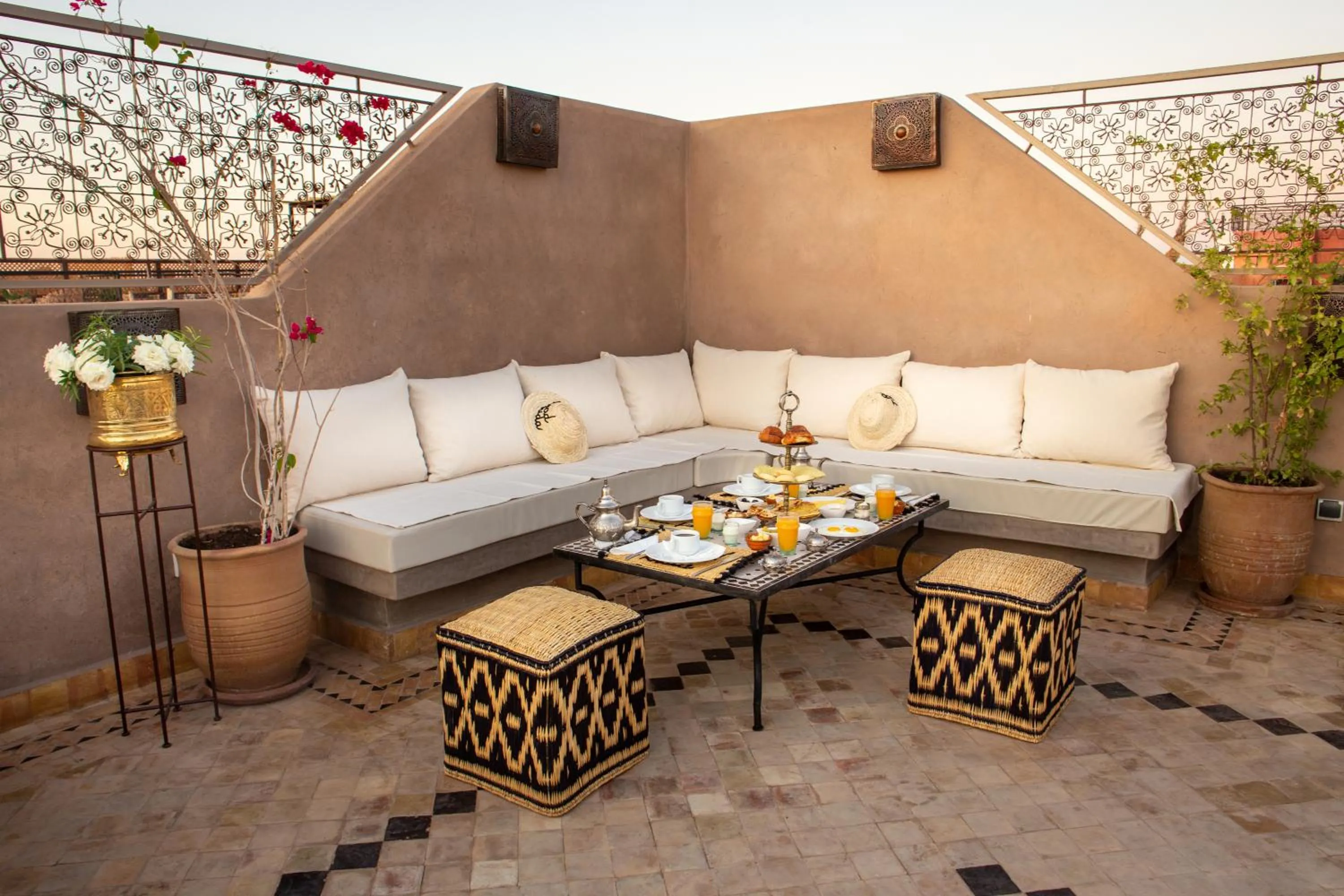 Seating area in Riad Touda