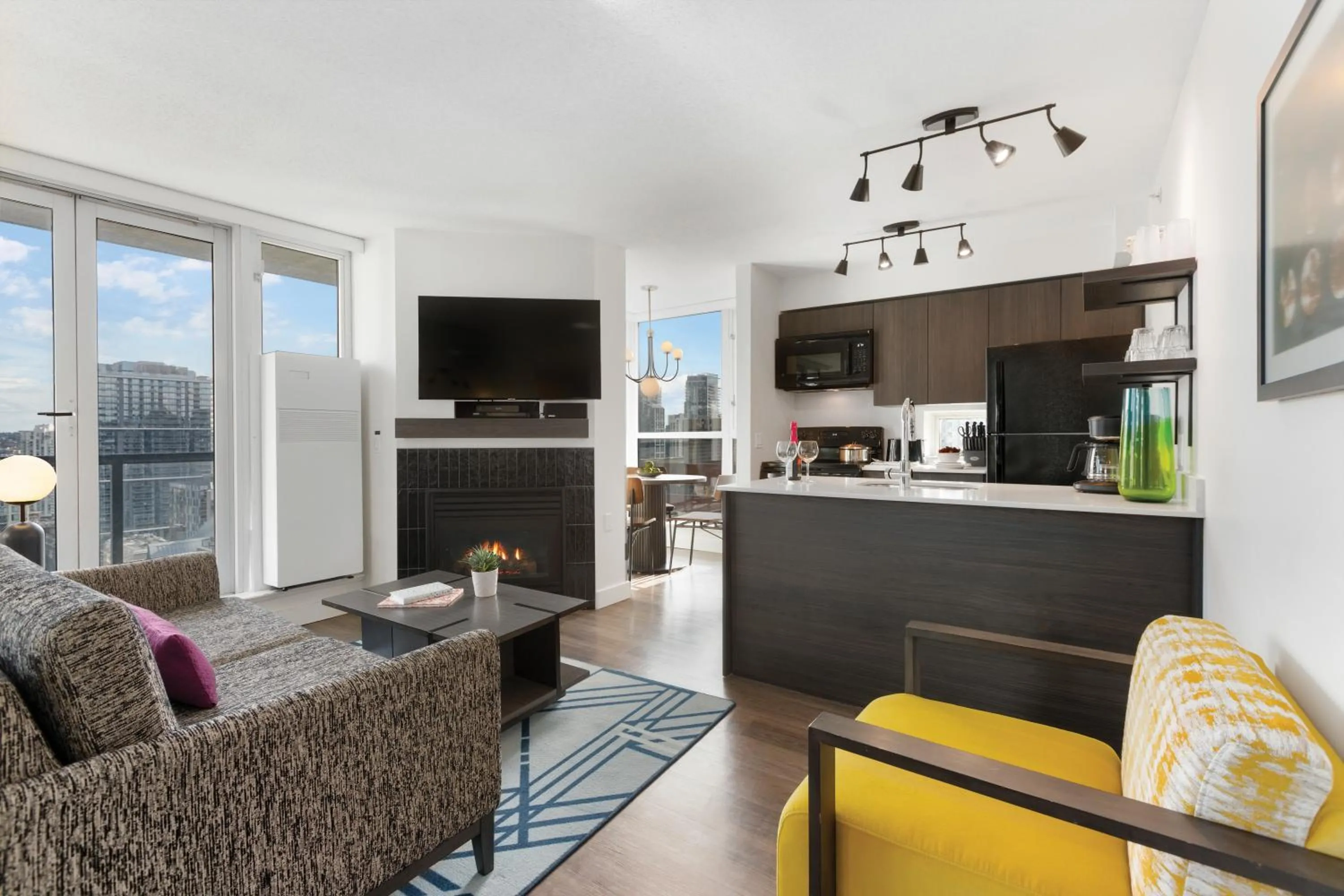 Living room in WorldMark Vancouver The Canadian