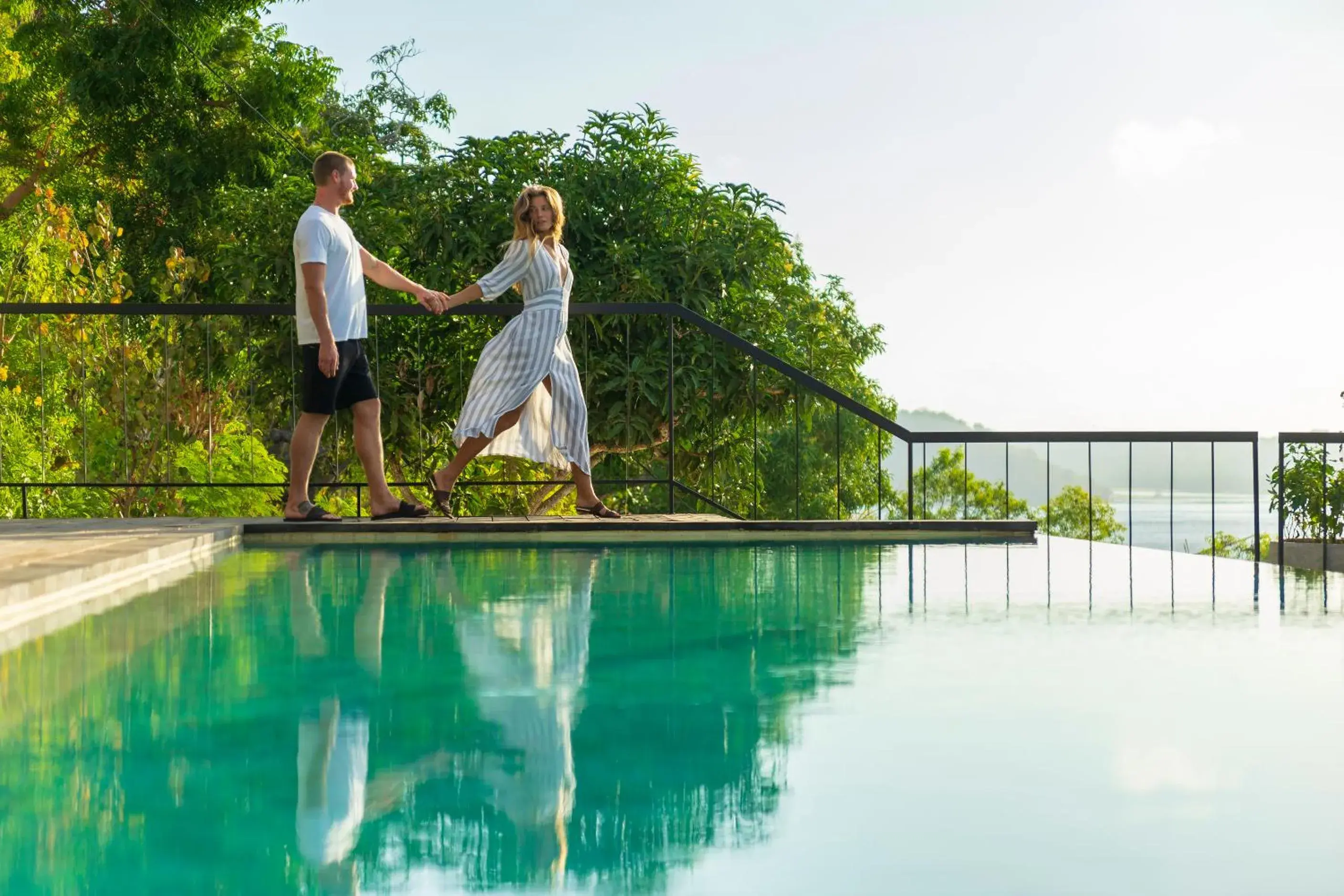 Pool view in Adiwana Warnakali Resort Pool view in Adiwana Warnakali Resort