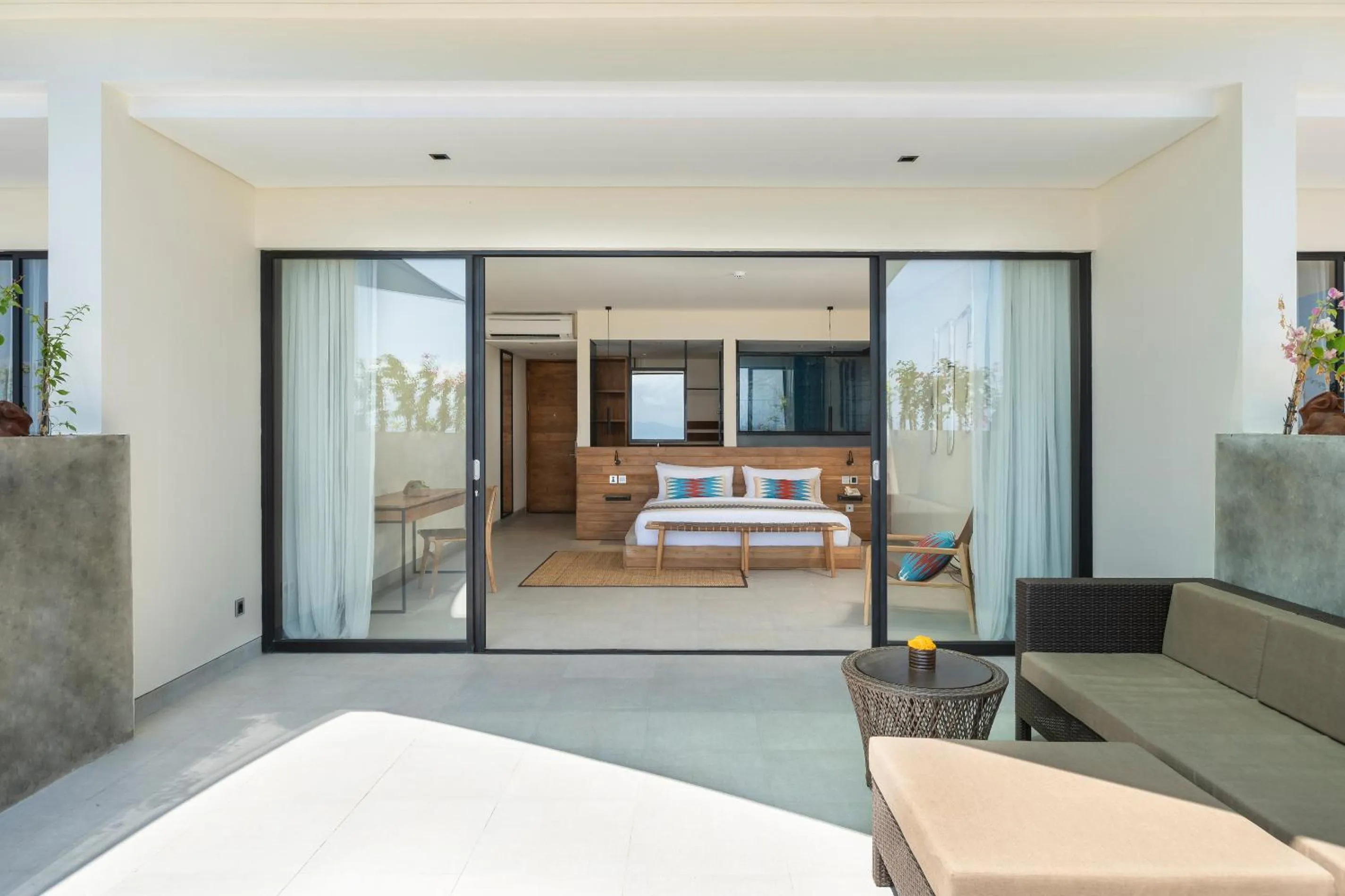 Balcony/Terrace, Bed in Adiwana Warnakali Resort