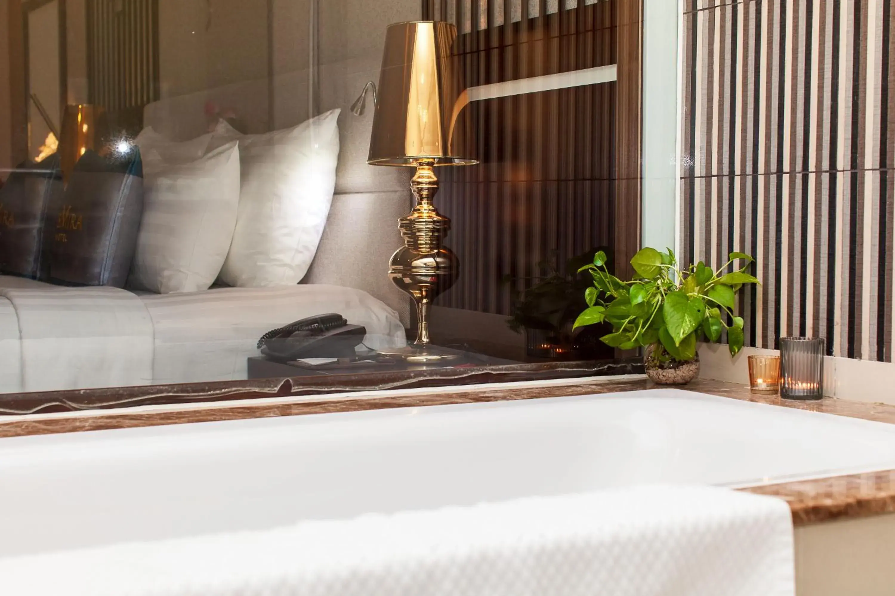 Bathroom, Bed in The Mira Hotel Bathroom, Bed in The Mira Hotel