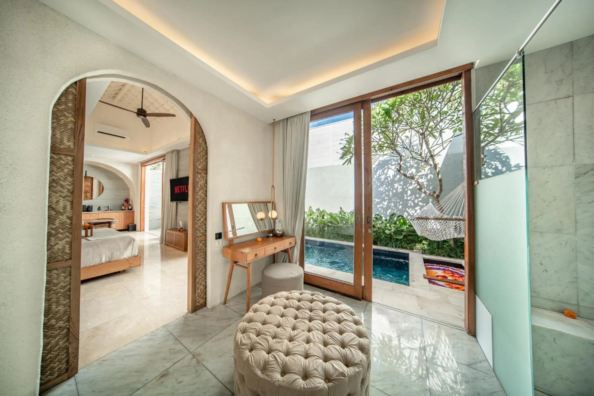 View (from property/room), Bed in Astera Villa Seminyak by Ini Vie Hospitality