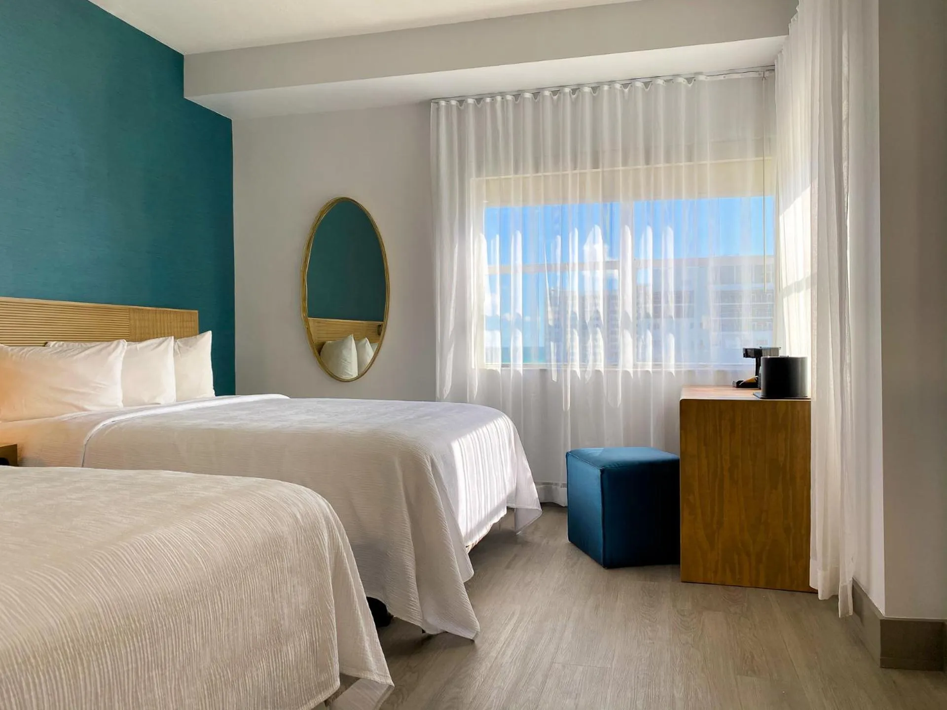 Bed in Marseilles Beachfront Hotel