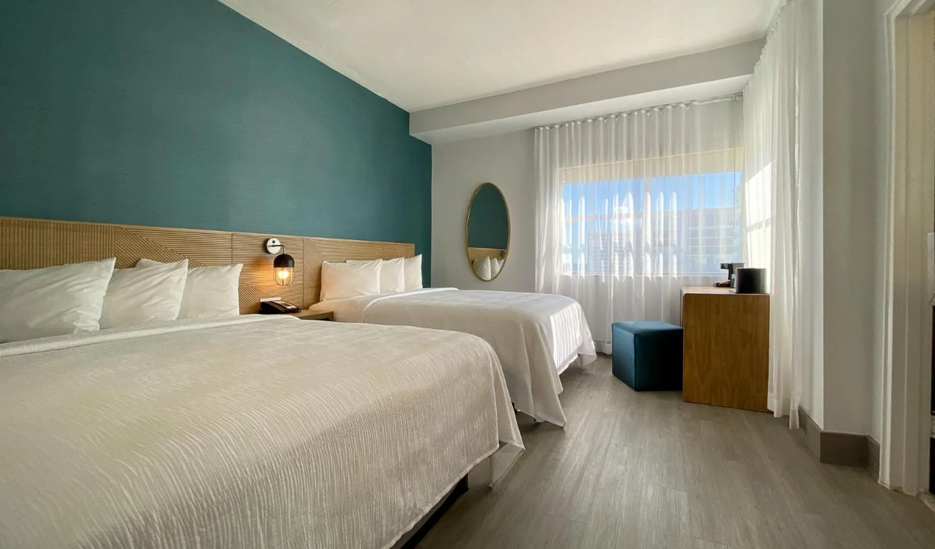 Bed in Marseilles Beachfront Hotel