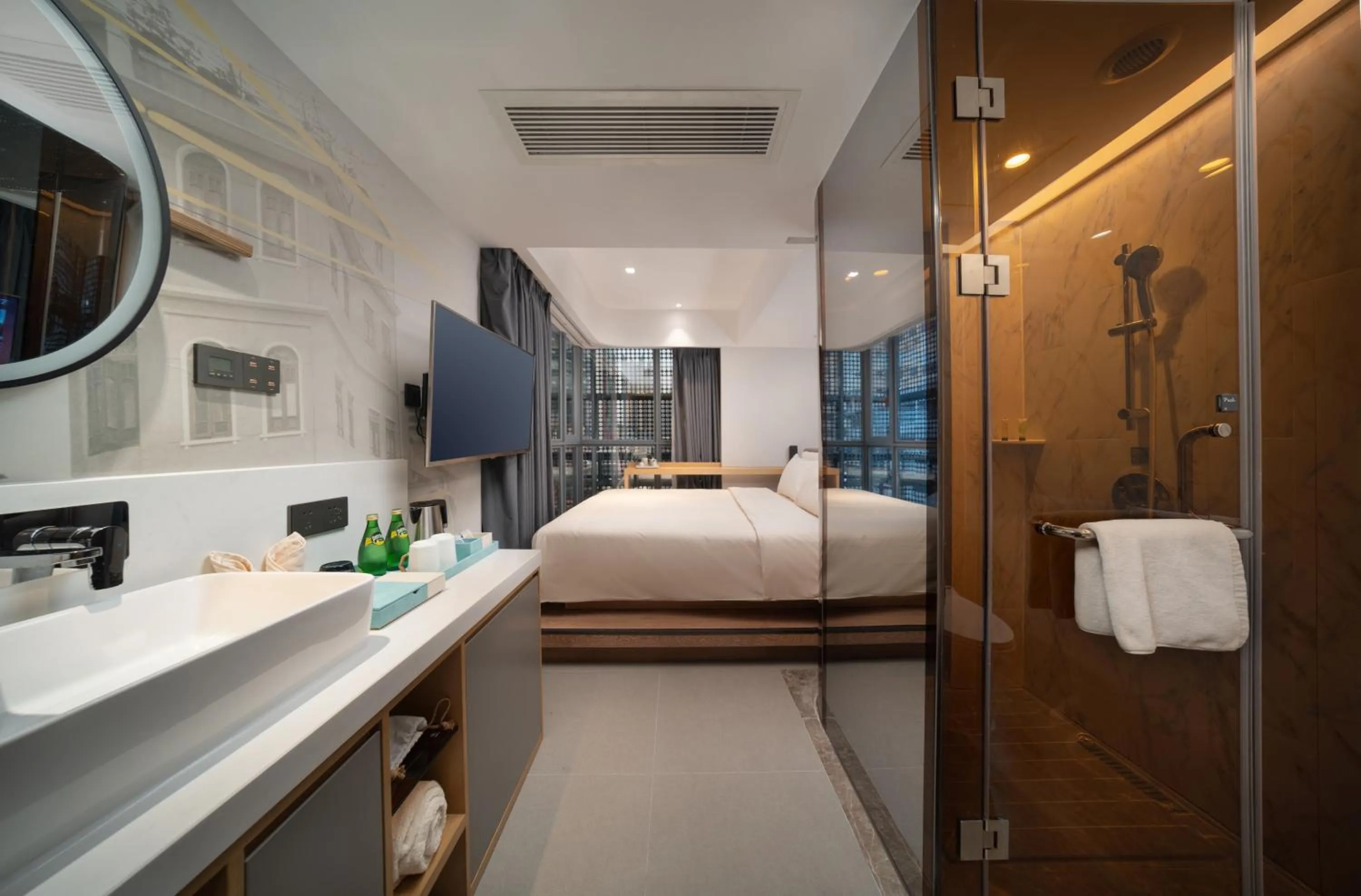 Bathroom, Bed in CityNote Hotel Beijing Road Pedestrian Guangzhou