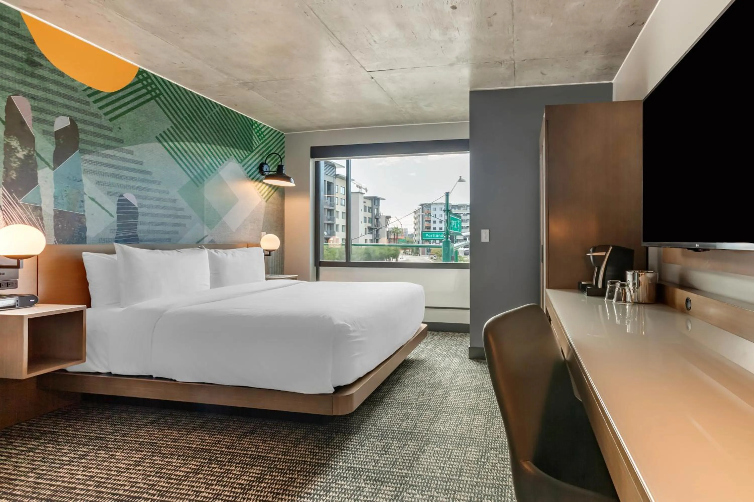 Bed in Cambria Downtown Phoenix Convention & Airport Hotel