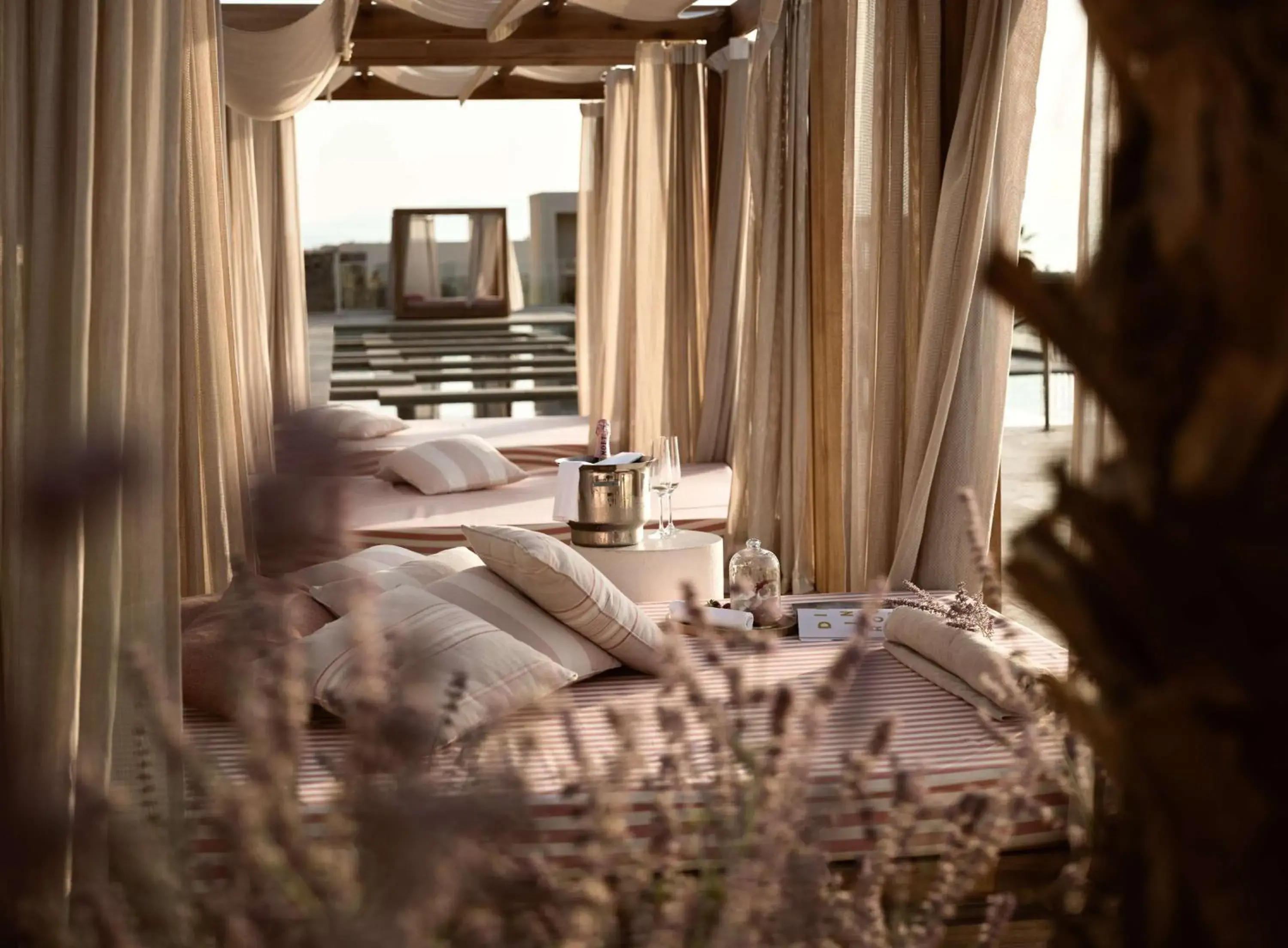 Pool view, Bed in The Royal Senses Resort & Spa Crete, Curio Collection by Hilton Pool view, Bed in The Royal Senses Resort & Spa Crete, Curio Collection by Hilton