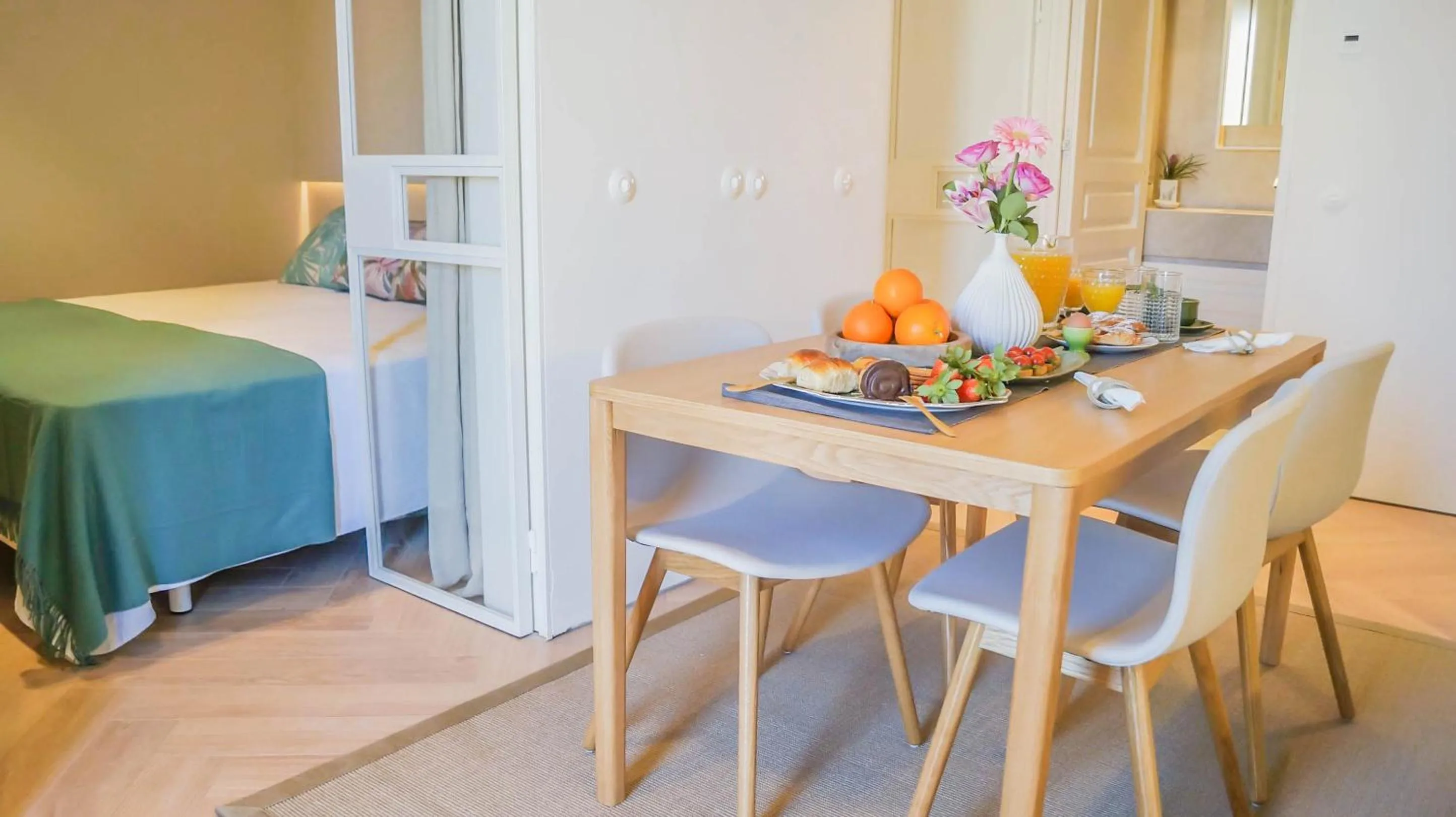 Dining area in The Boc Suites