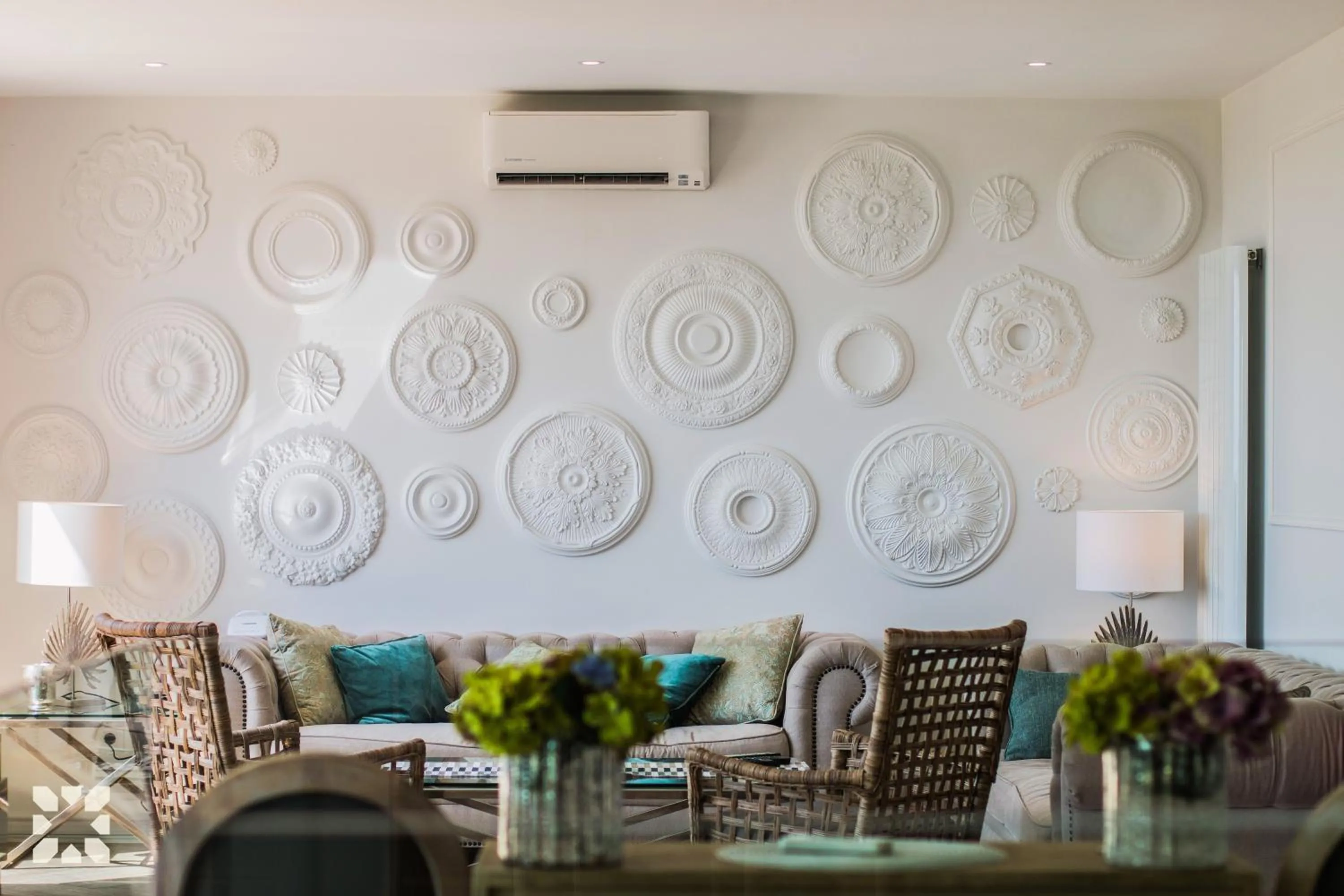 Living room in Villa La Casa Blanca by Abahana Villas