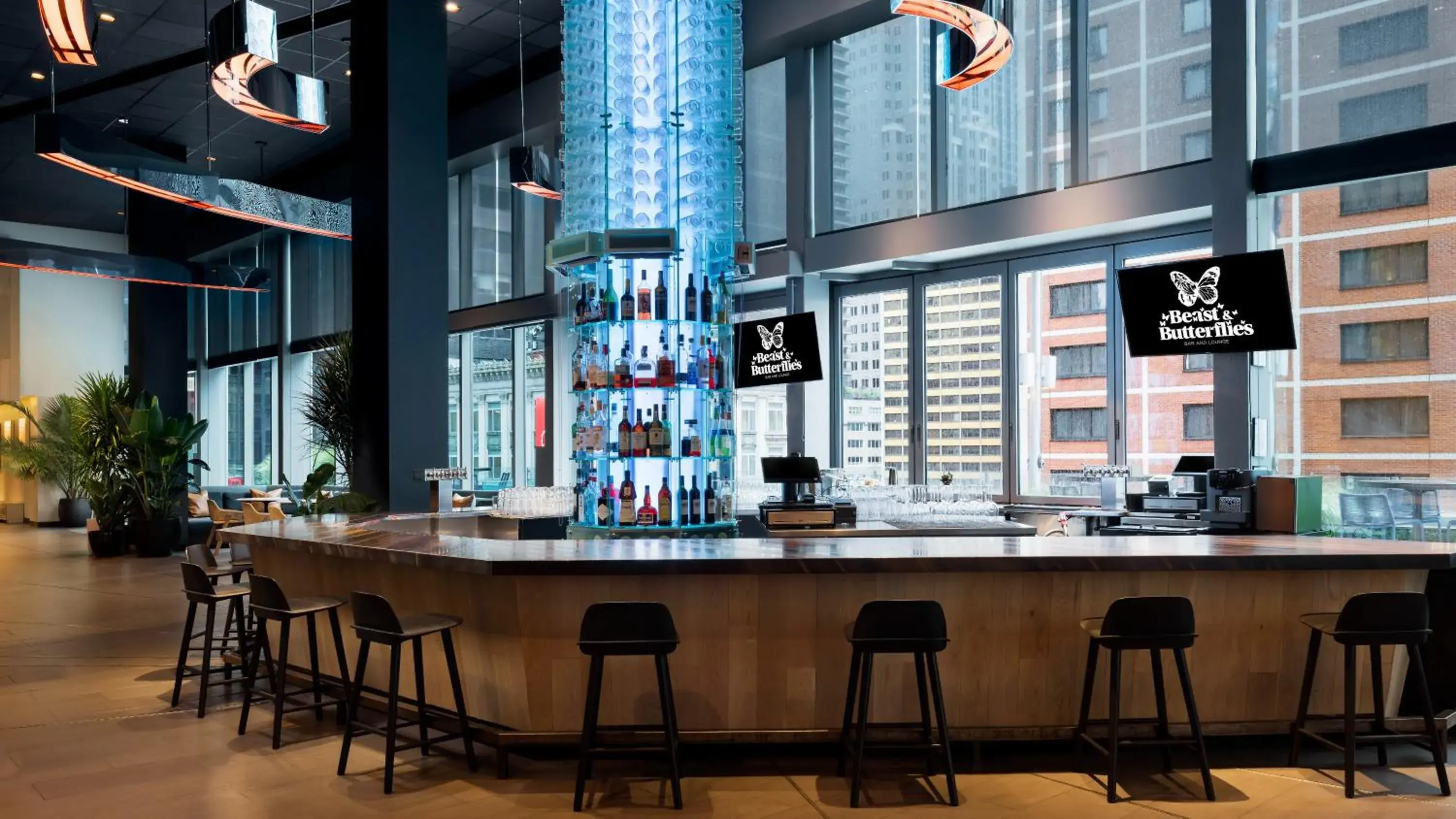 Lounge or bar in M Social Hotel Times Square New York Lounge or bar in M Social Hotel Times Square New York