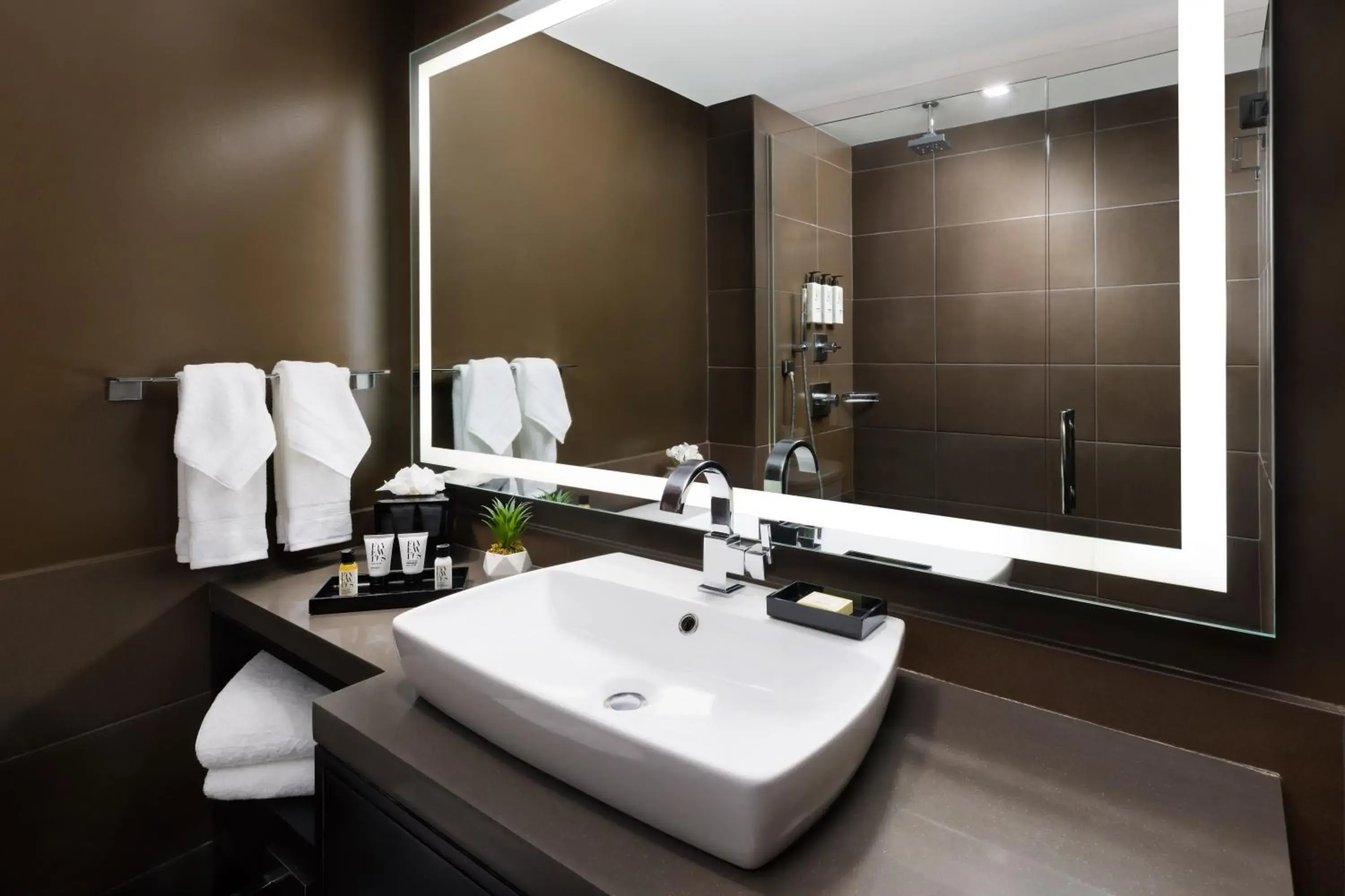 Bathroom in M Social Hotel New York Times Square Bathroom in M Social Hotel New York Times Square