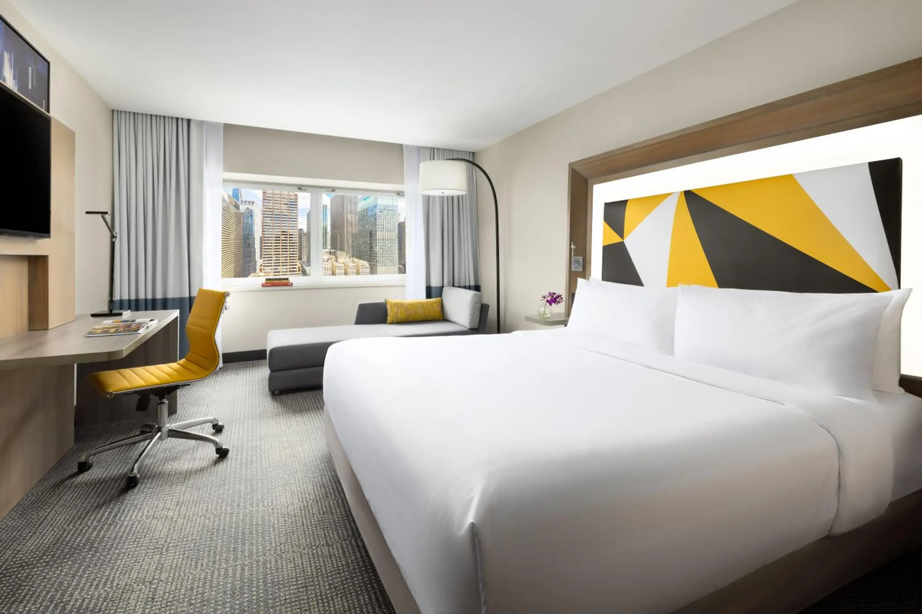 Bedroom, Bed in M Social Hotel Times Square New York Bedroom, Bed in M Social Hotel Times Square New York