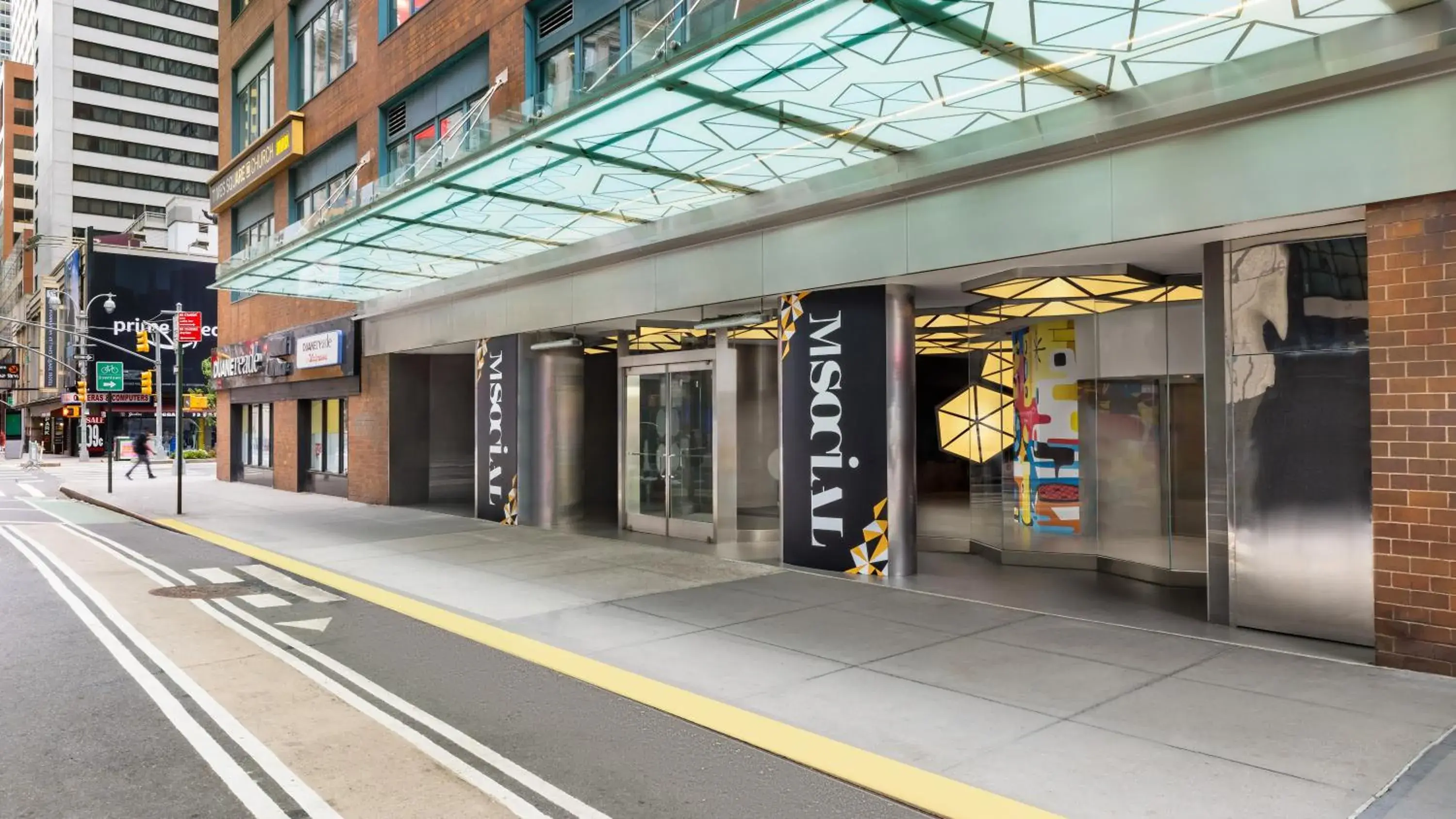 Facade/entrance in M Social Hotel Times Square New York Facade/entrance in M Social Hotel Times Square New York