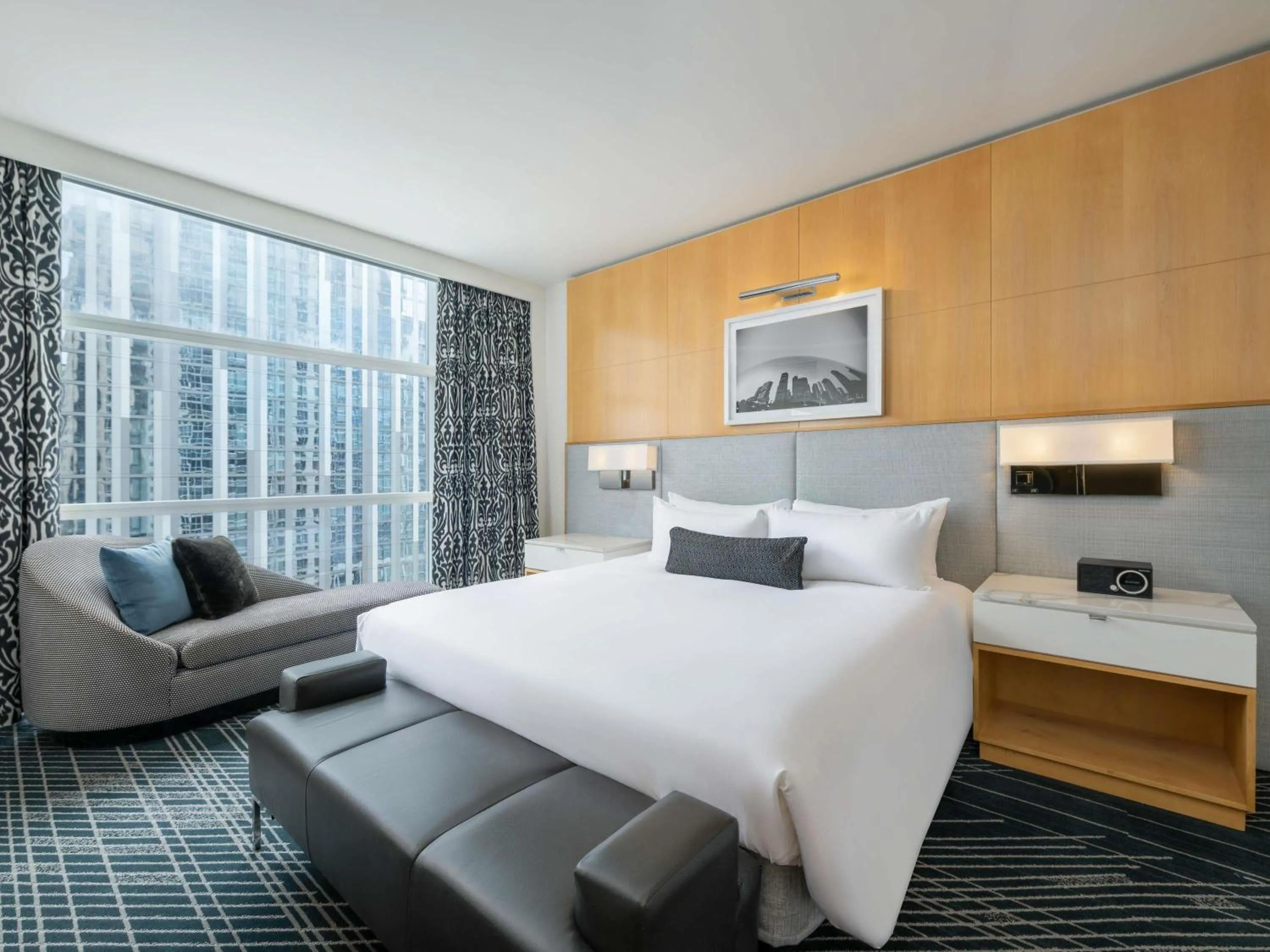 Bedroom, Bed in Sofitel Chicago Magnificent Mile