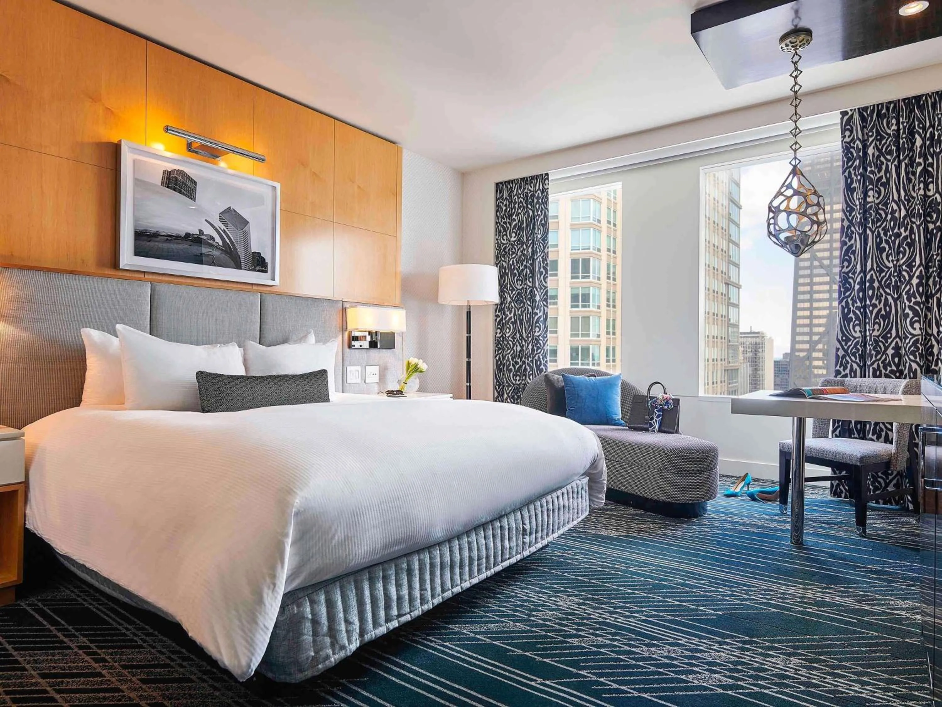 Bedroom, Bed in Sofitel Chicago Magnificent Mile