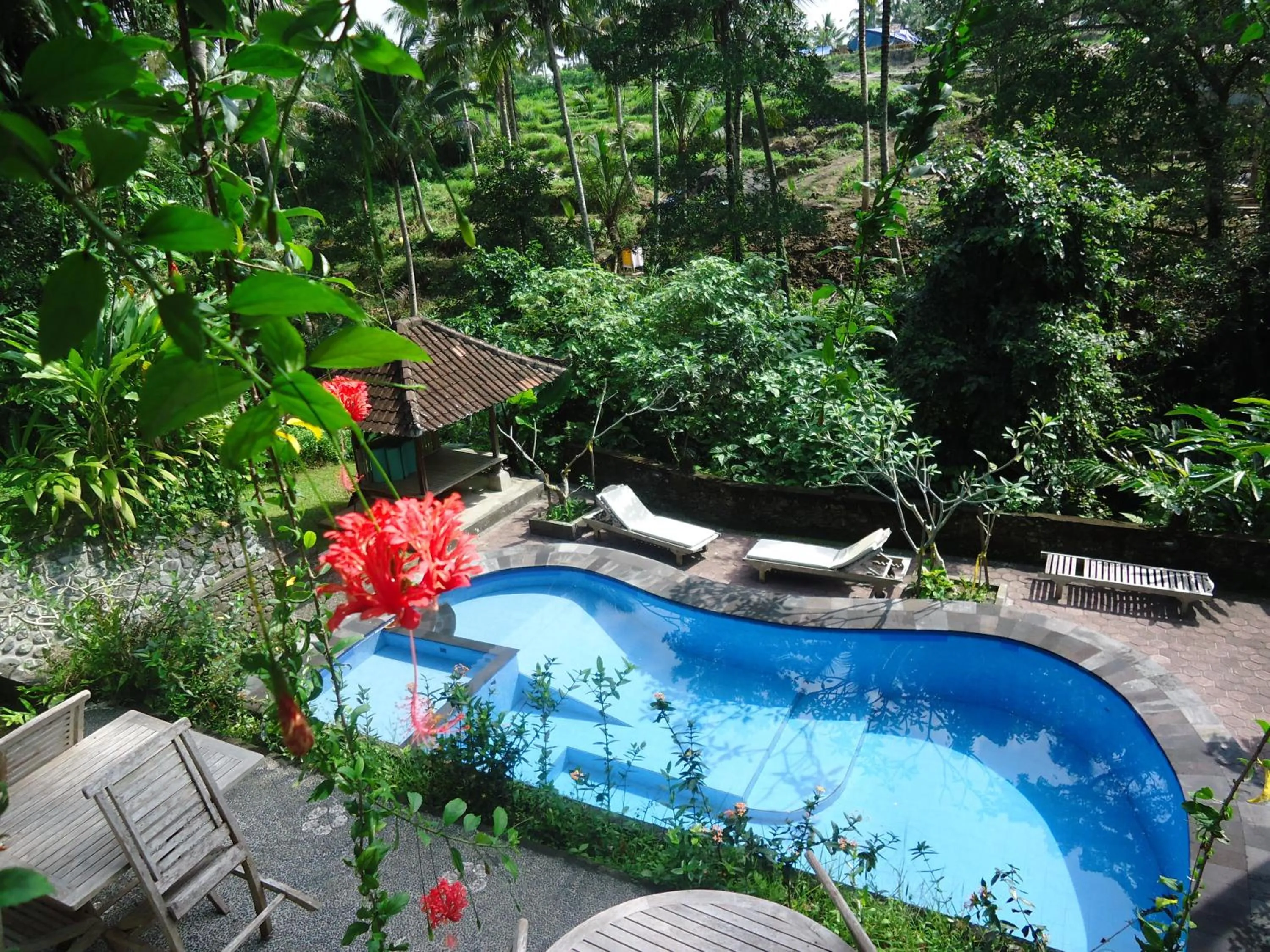 Pool view in Sari Wangi Cottage