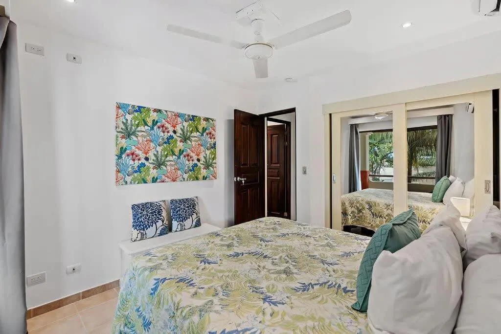 Bed in Colorful & Private 2-Bedroom Condo Just a Short Walk from the Beach