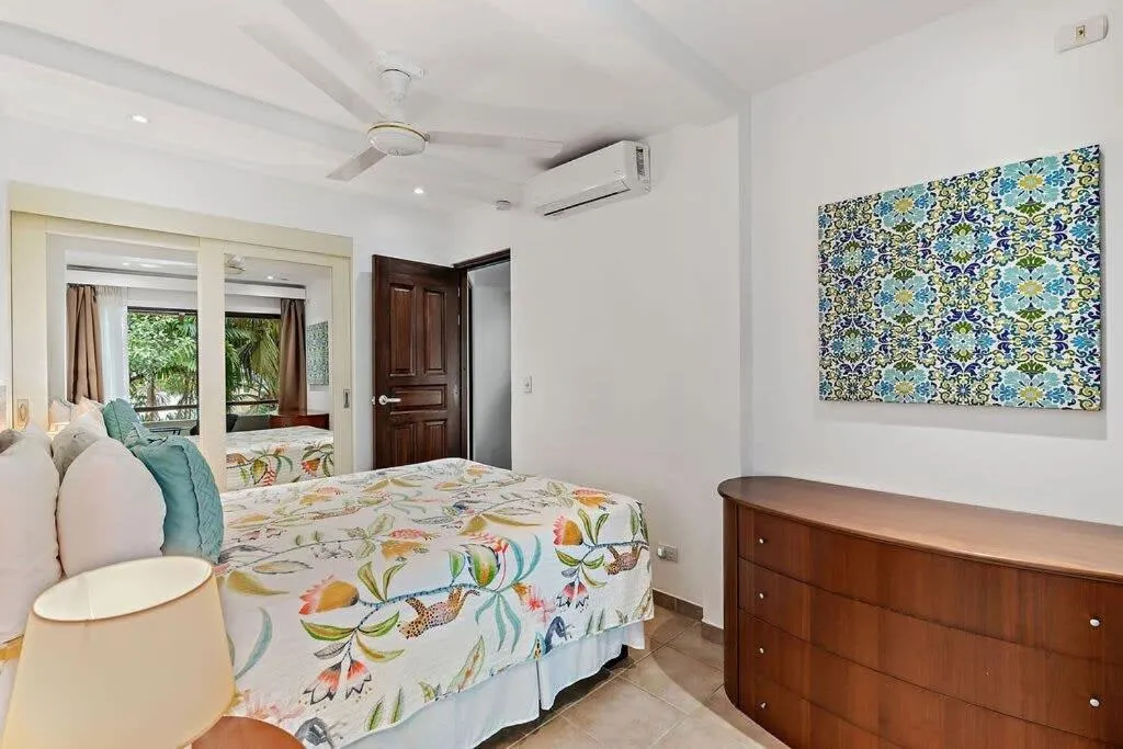 Bed in Colorful & Private 2-Bedroom Condo Just a Short Walk from the Beach