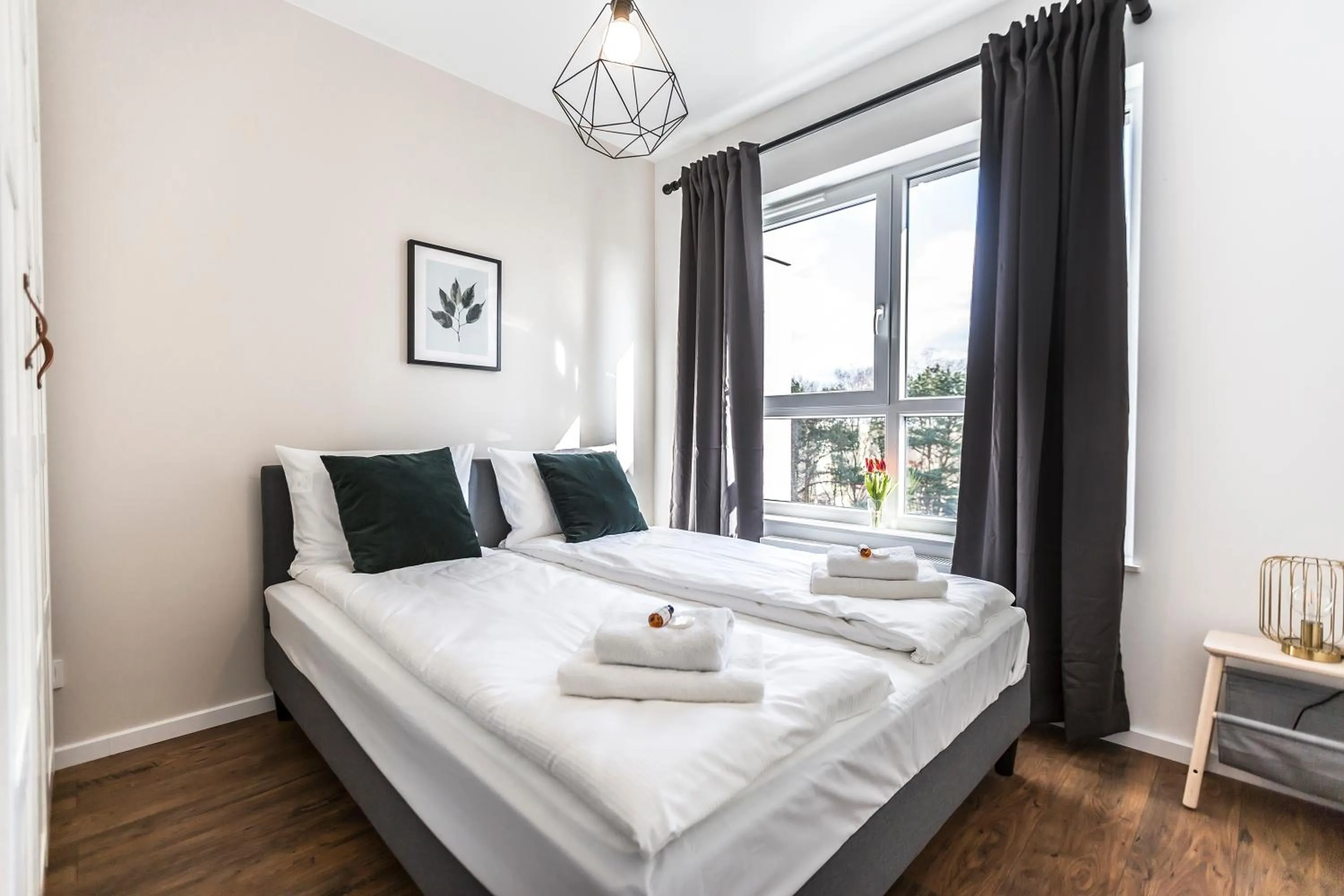 Bedroom, Bed in Symphony Baltica Towers Apartamenty