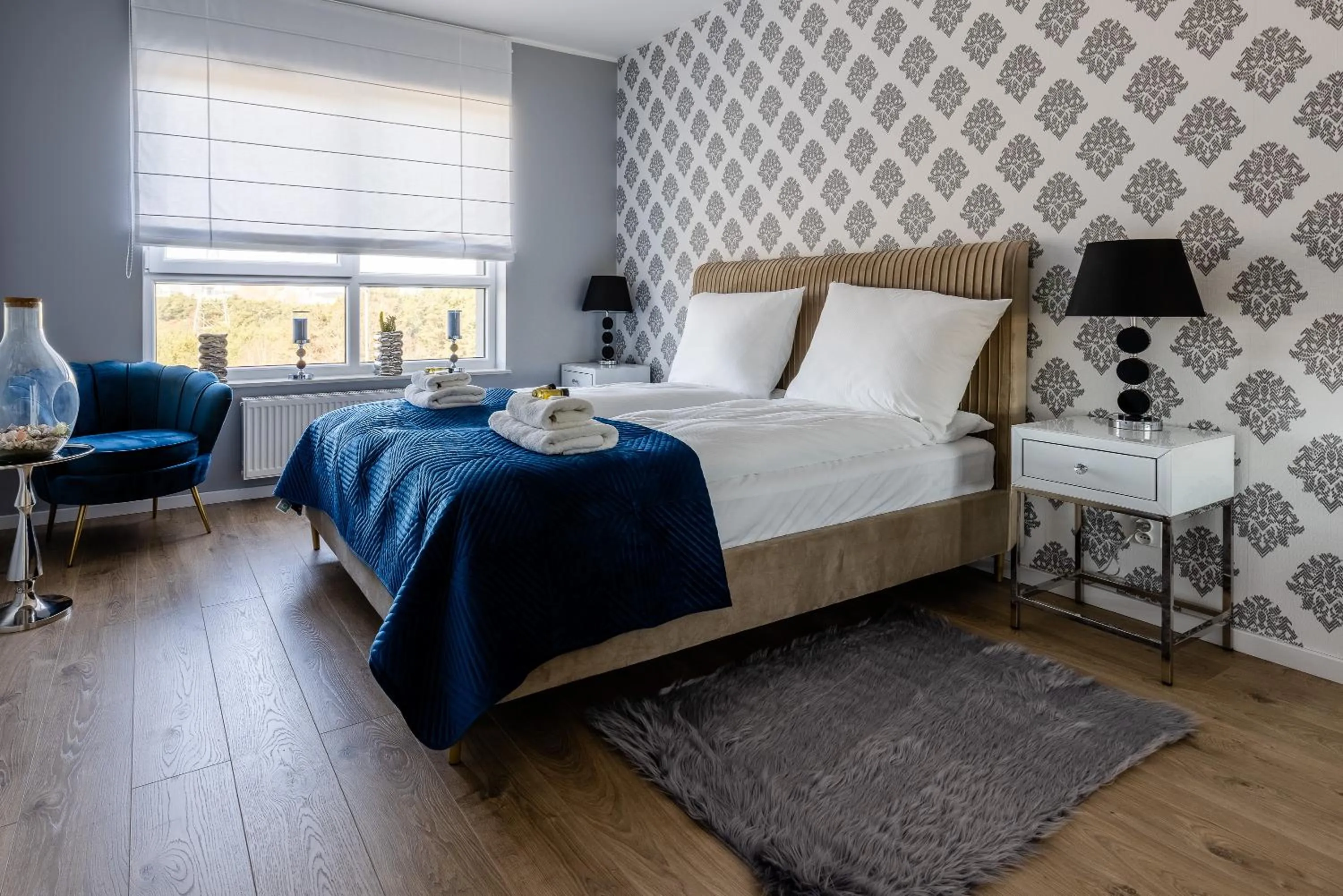 Bedroom, Bed in Symphony Baltica Towers Apartamenty