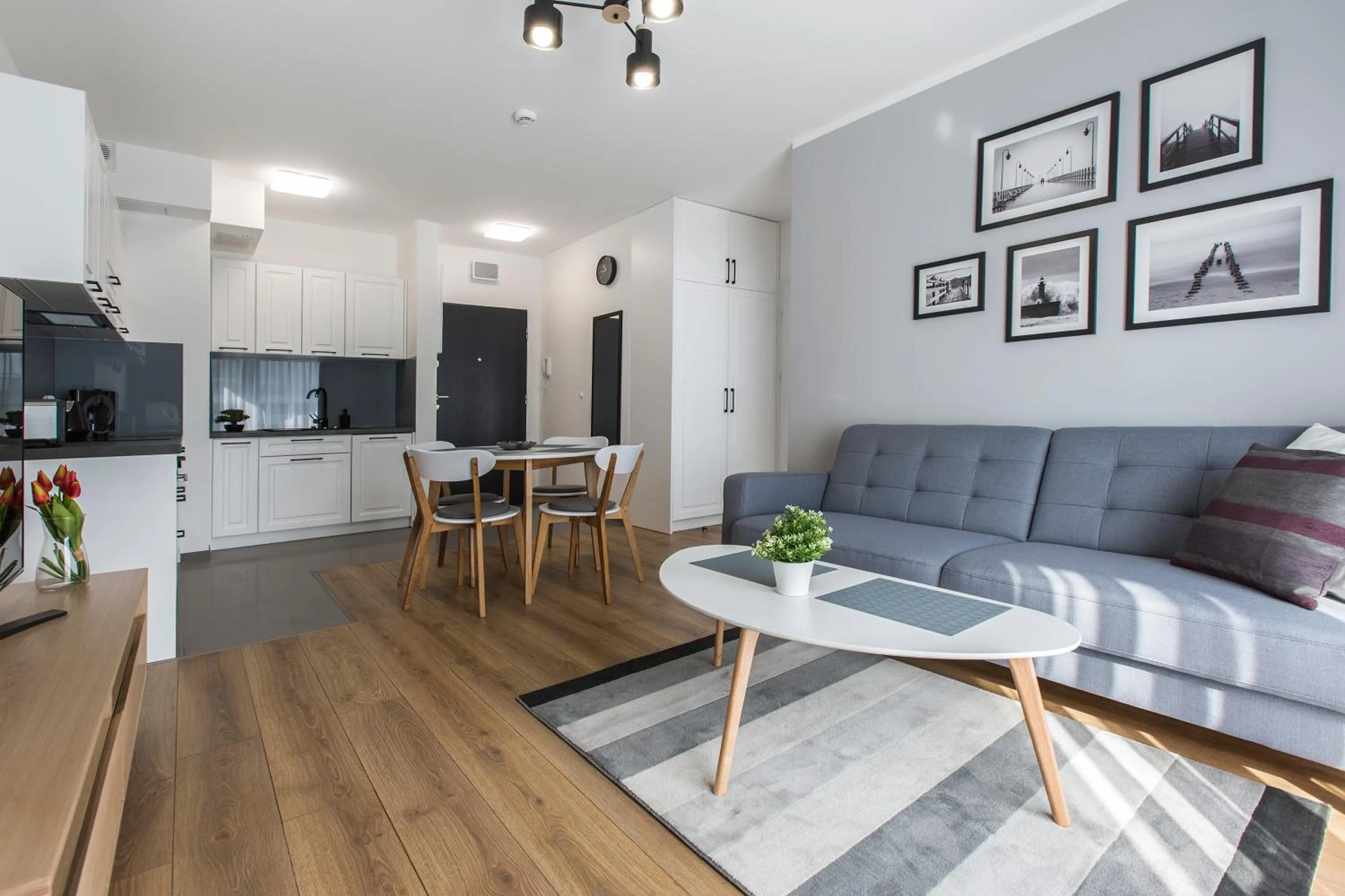 Kitchen or kitchenette in Symphony Baltica Towers Apartamenty