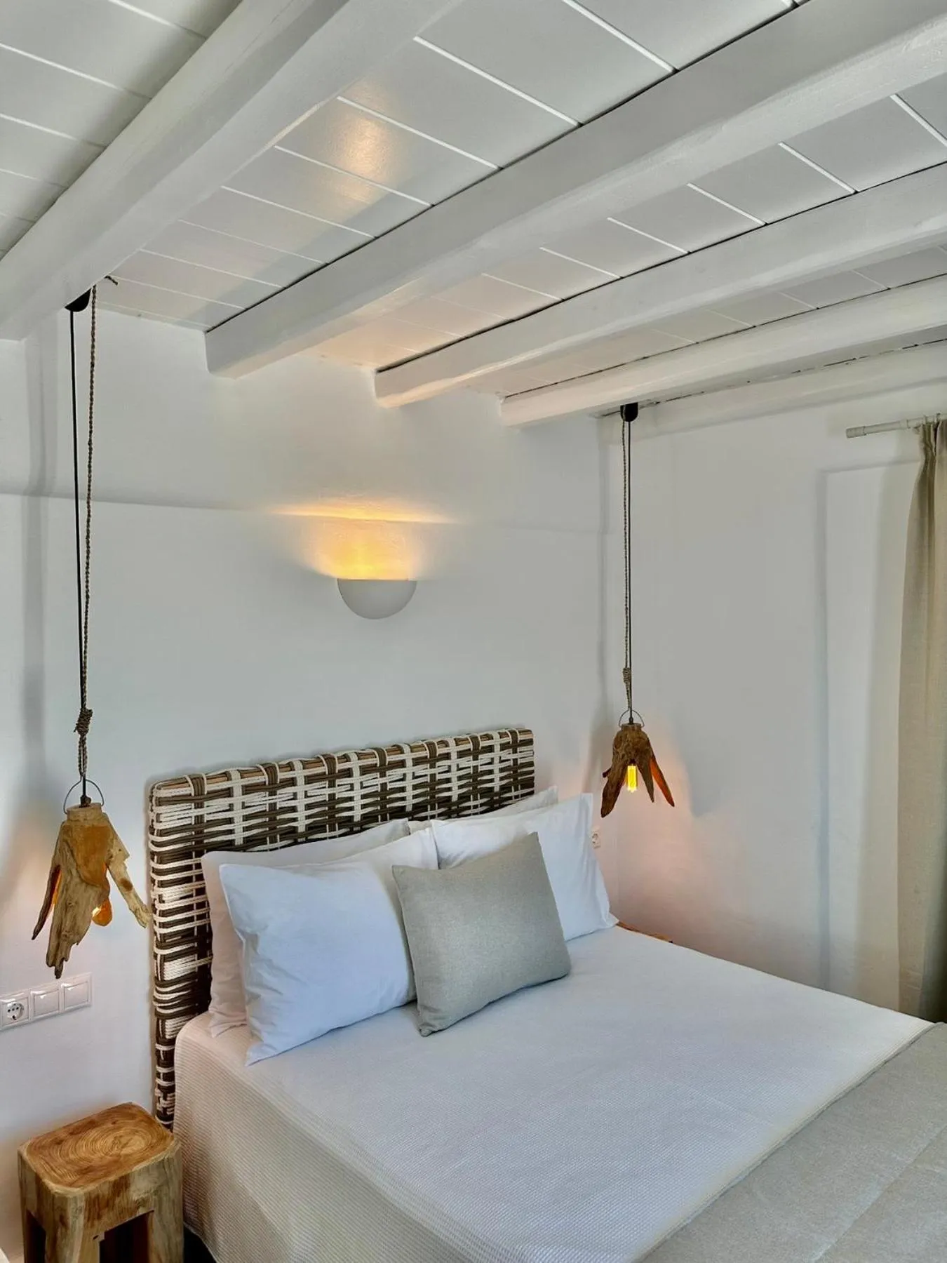 Bed in Sofos Suites Mykonos