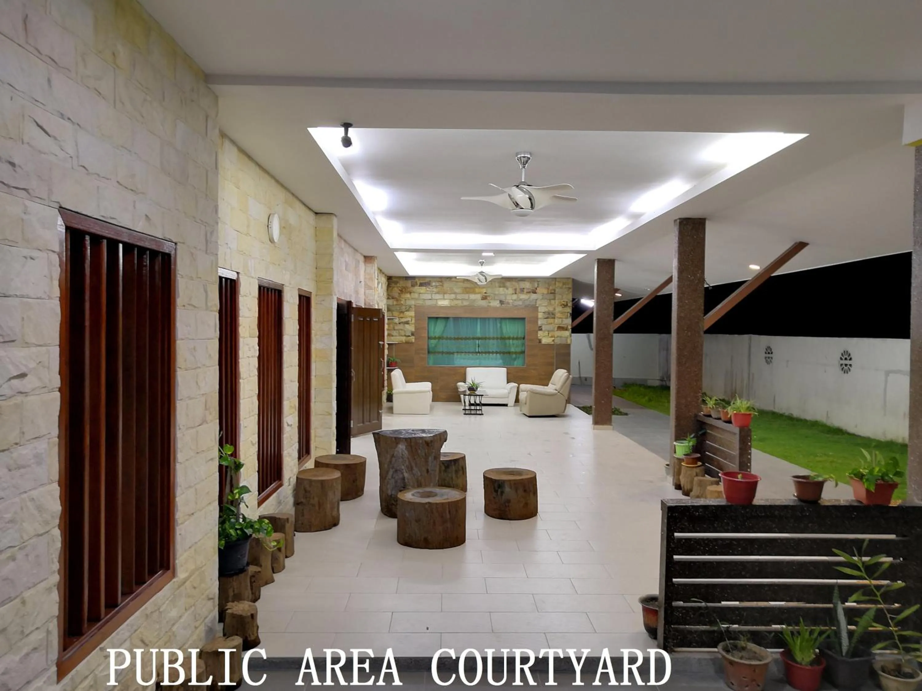 Inner courtyard view in Mersing Maple Villa