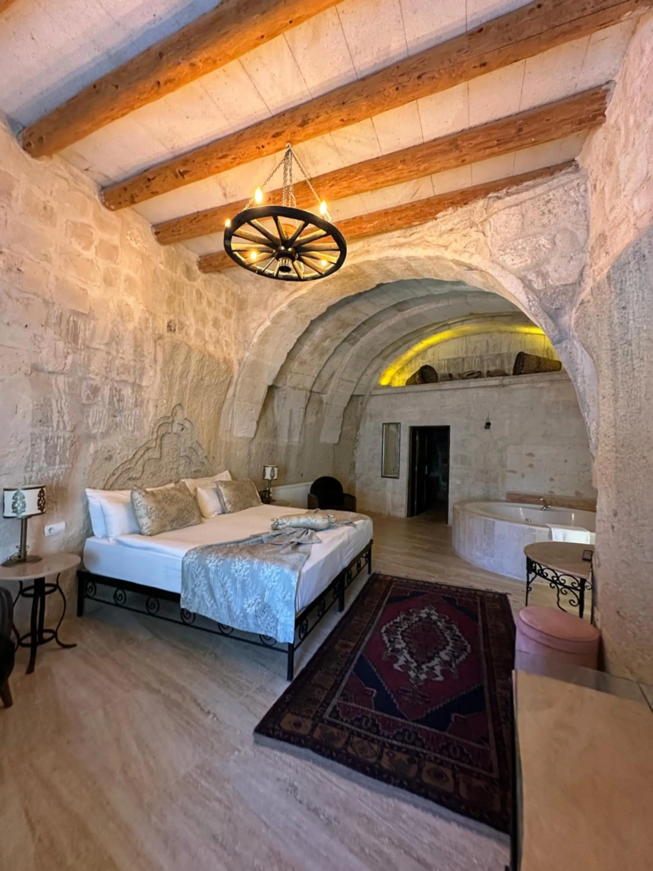 Photo of the whole room, Bed in Ortahisar Cave Hotel