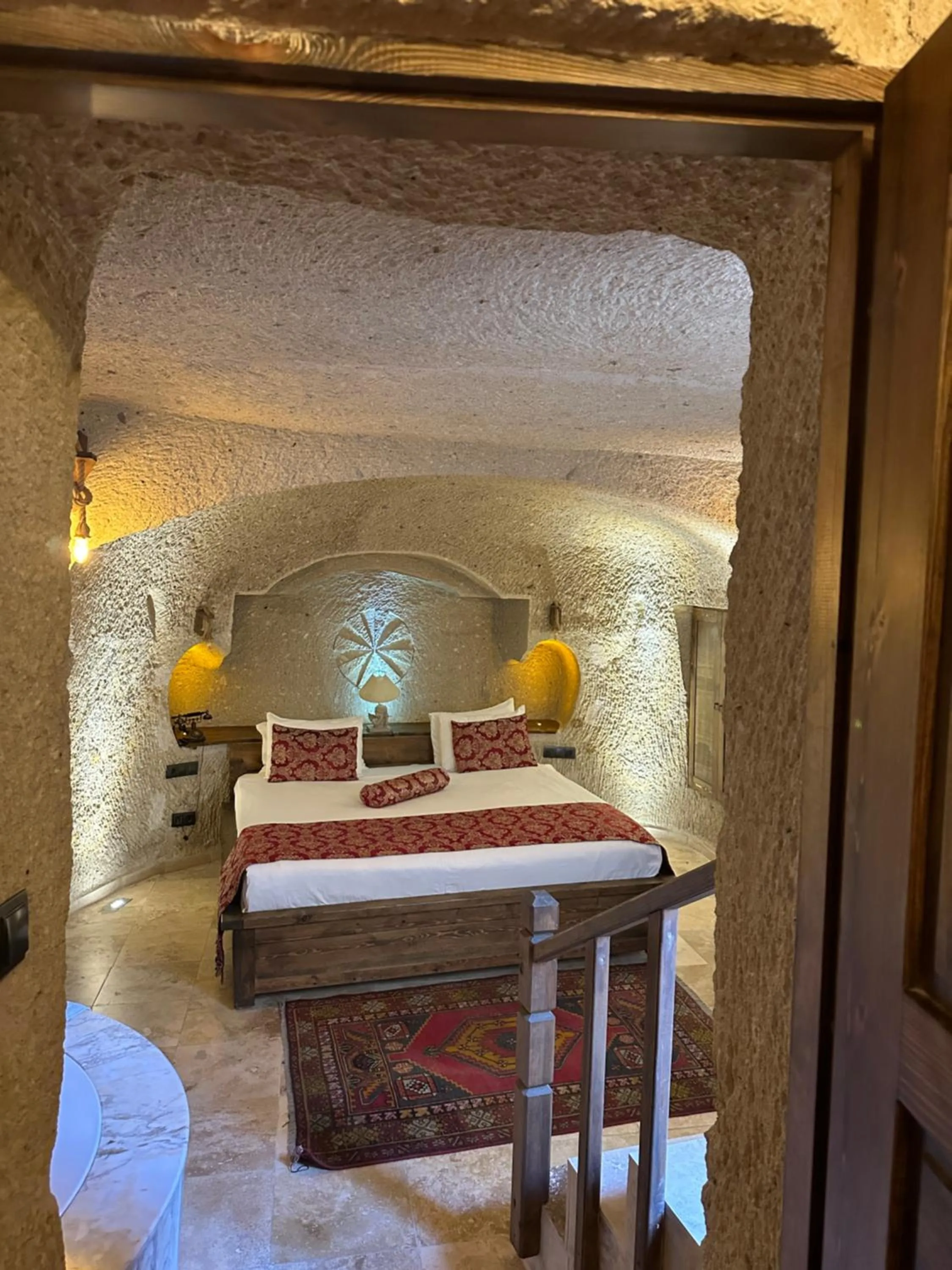 Bed in Ortahisar Cave Hotel